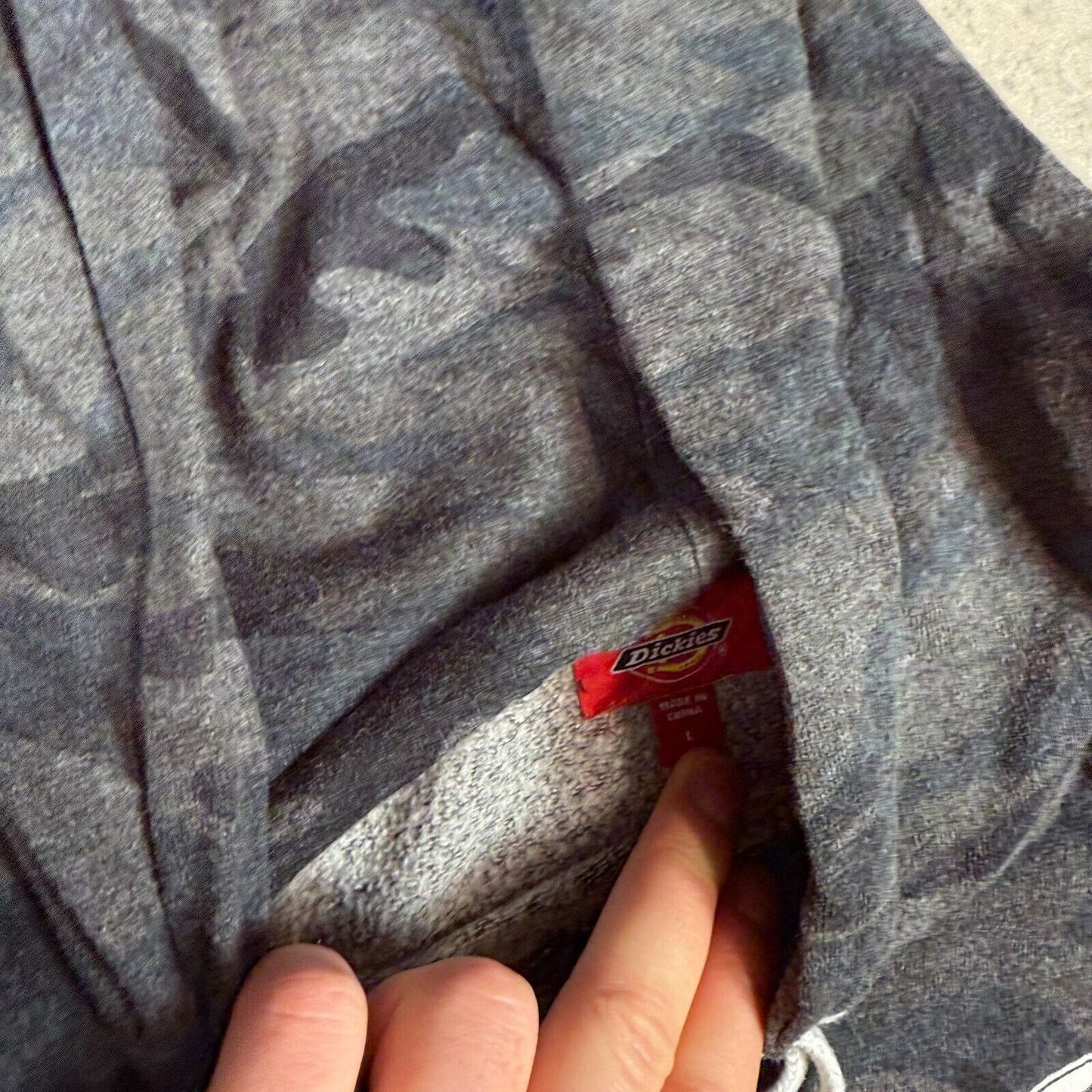 Dickies Camo Hoodie Large Grey