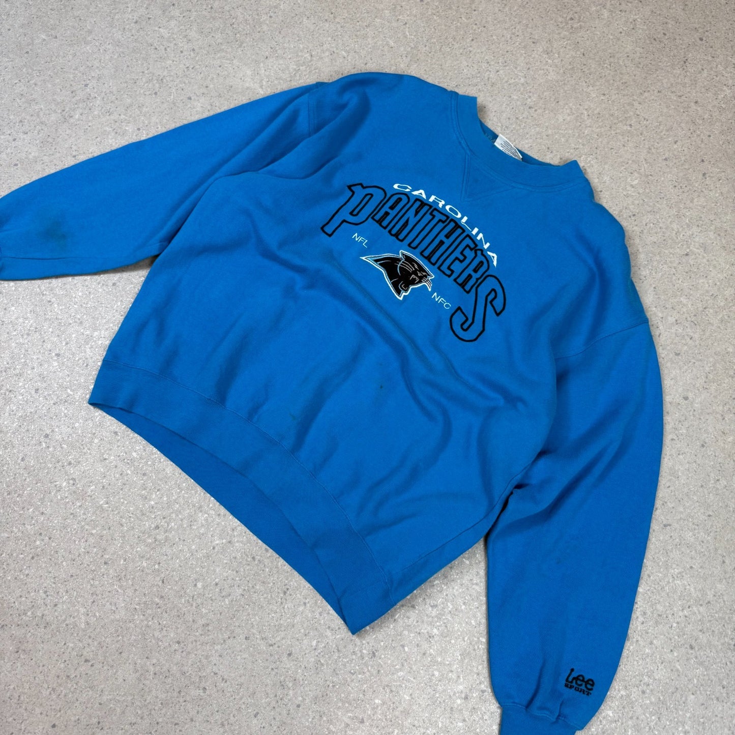 Lee Sport XL Blue Vintage Jumper Heavyweight Fully Embroidered