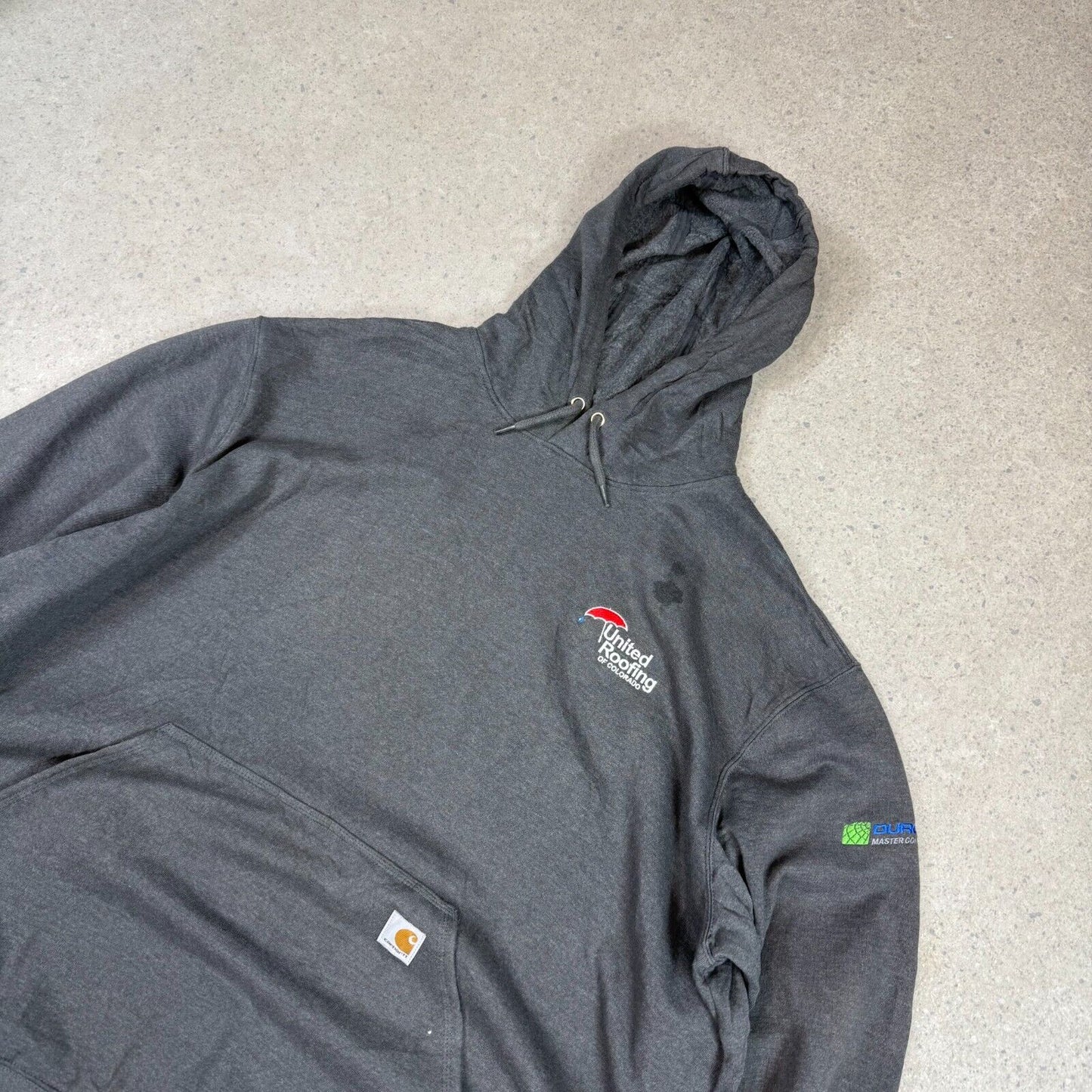 Carhartt Hoodie 3XL Loose Fit Grey Oversized Colardo