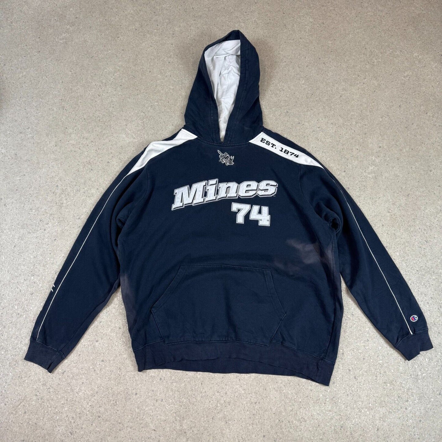 Champion Hoodie 2XL Navy Mines 74