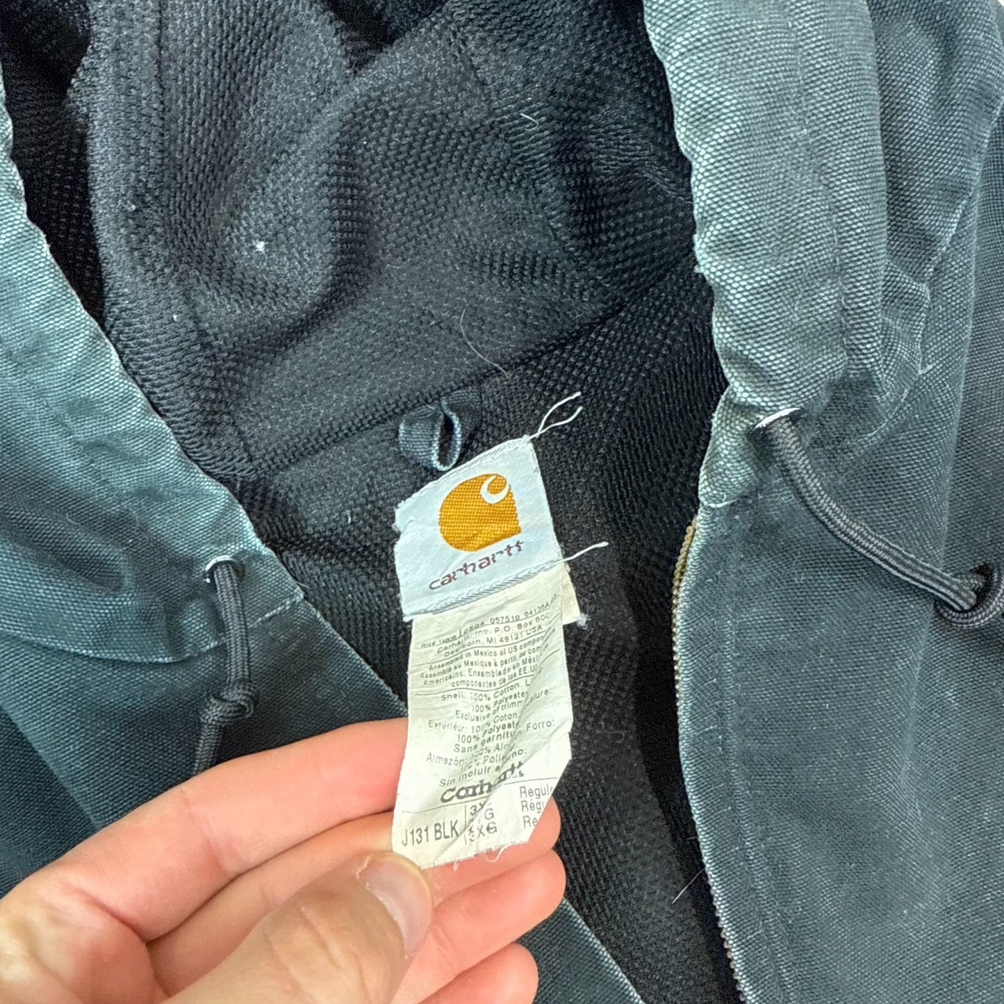 Carhartt Active Jacket 2XL Black Colourway J131blk Hooded