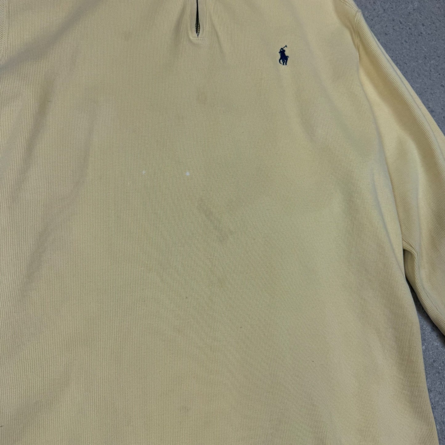 Ralph Lauren 1/4 Zip Jumper Large Yellow Colourway
