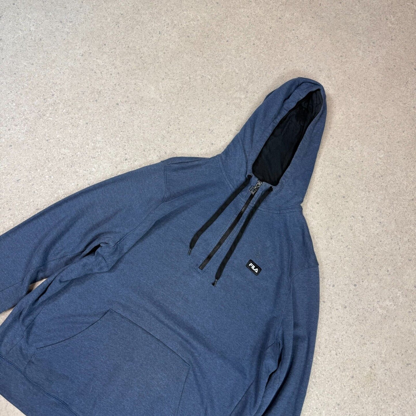 Fila 1/4 Zip Hoodie Large Blue Colourway