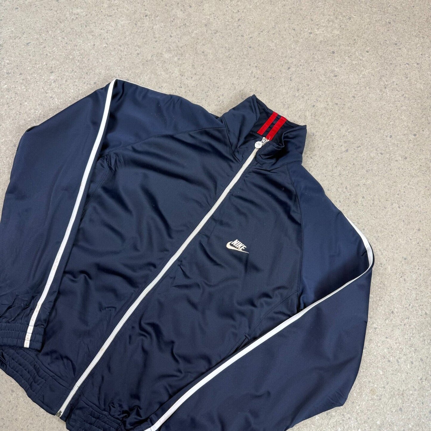 Nike Track Top Medium Navy Vintage Silver Tag Full Zip
