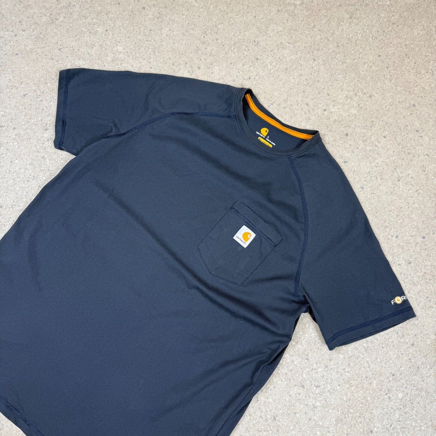 Carhartt T Shirt Large Navy Colourway Pocket Logo Raglan Short Sleeve
