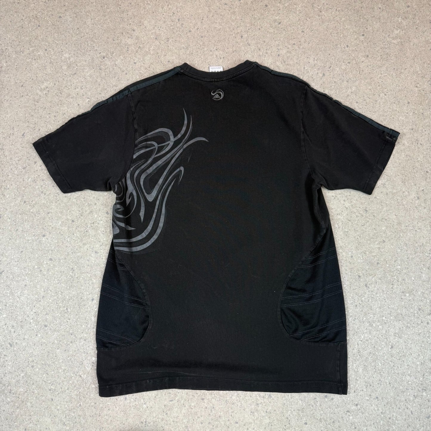 Adidas T Shirt Large Predator Football Black Colourway Y2K Embroidered Logo