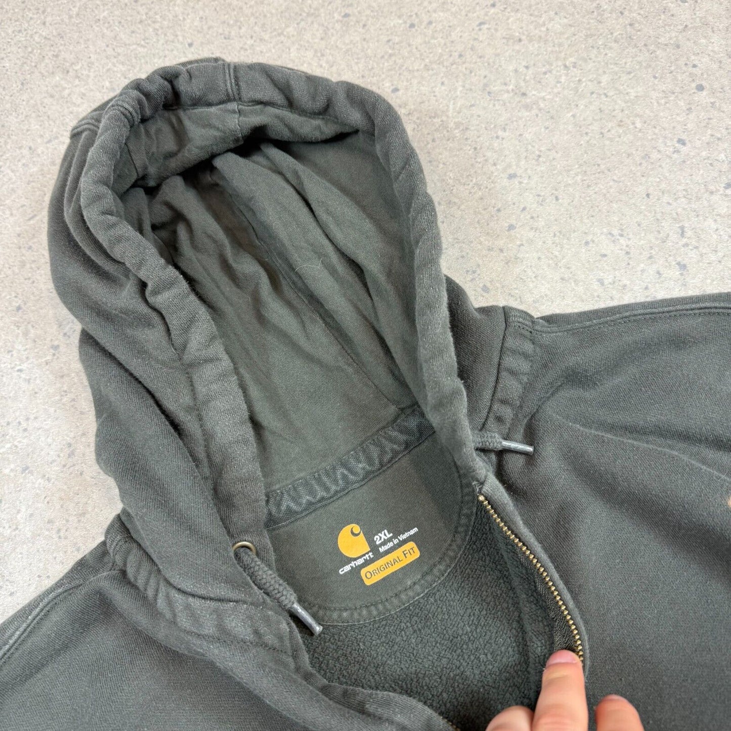 Carhatt Full Zip Hoodie 2XL Khaki Rain Defender Heavyweight