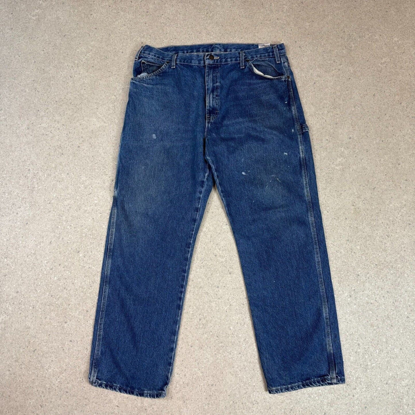Dickies Carpenter Jeans 38x30 Dark Blue Denim Baggy Fit