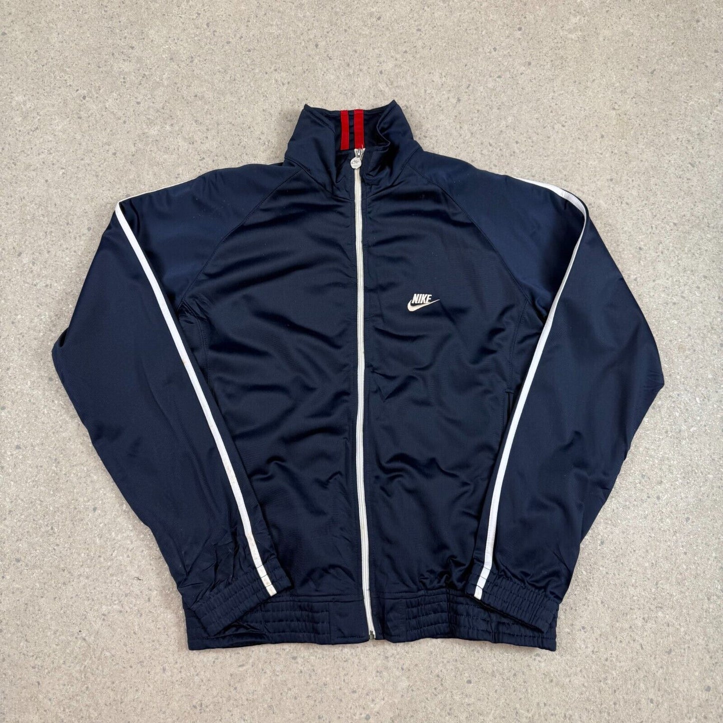 Nike Track Top Medium Navy Vintage Silver Tag Full Zip