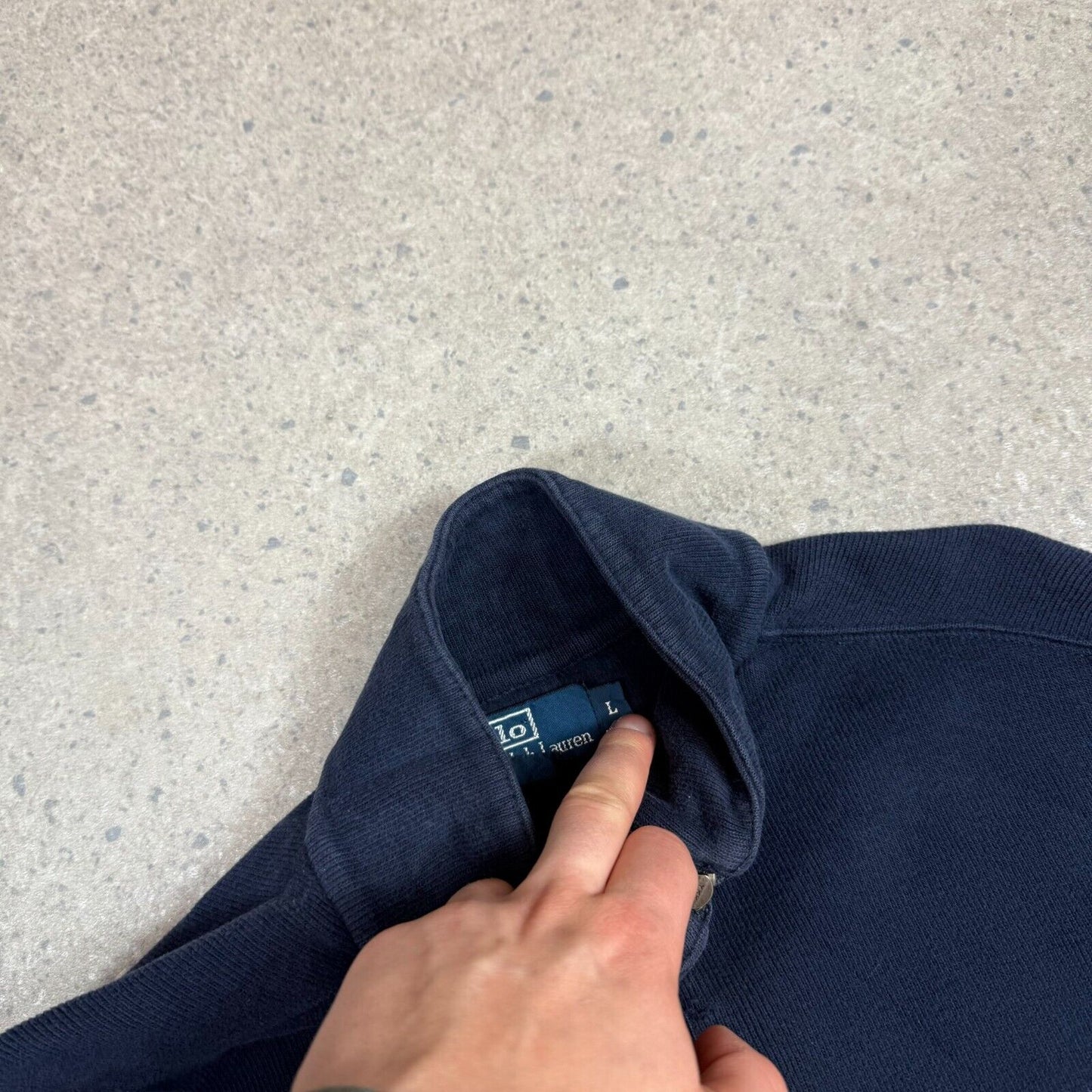 Ralph Lauren 1/4 Zip Jumper Large Navy