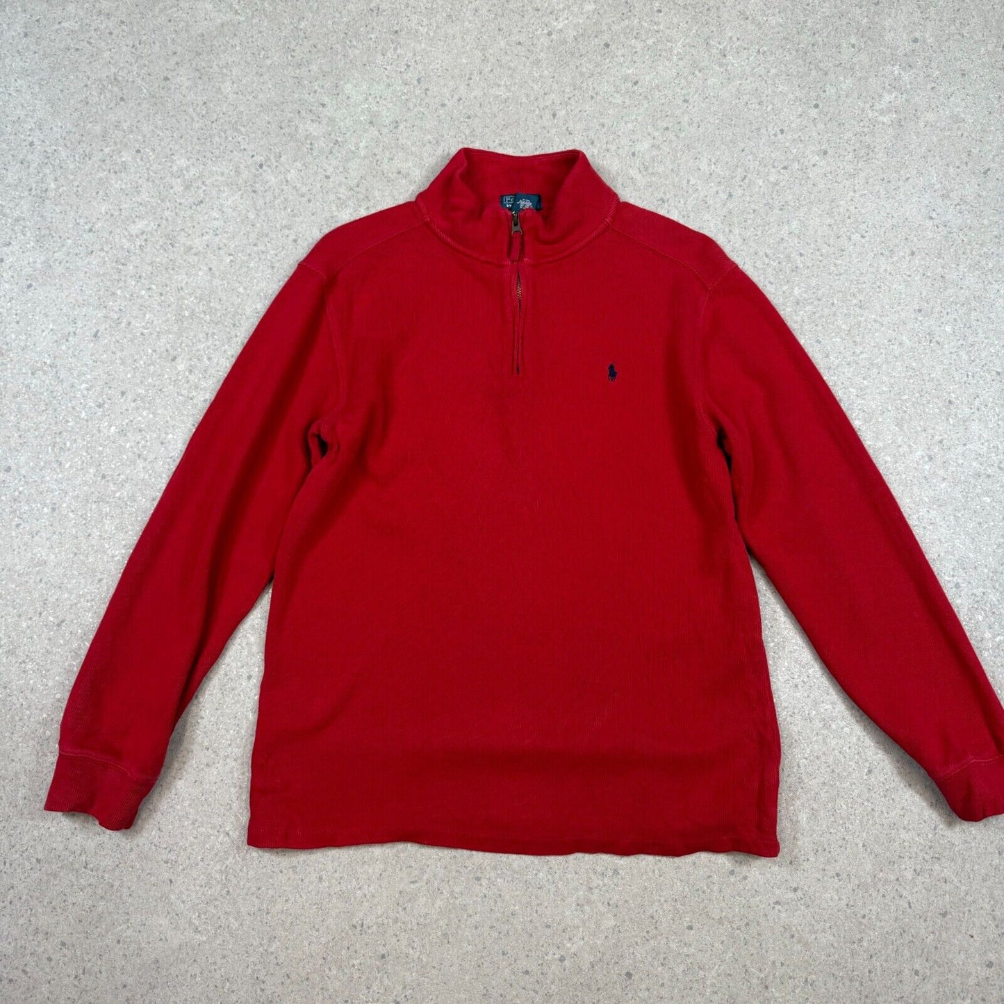 Polo Ralph Lauren 1/4 Zip Jumper Small / Medium Red
