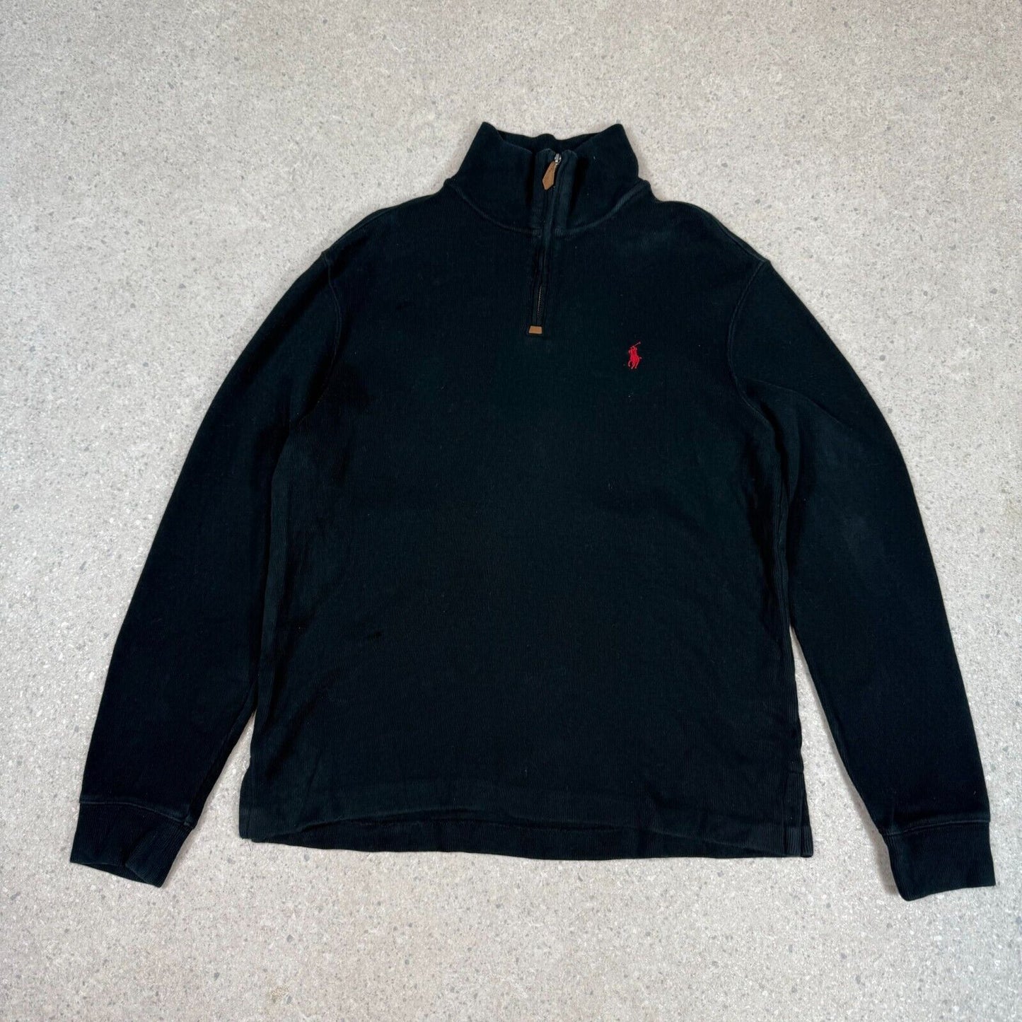 Ralph Lauren 1/4 Zip Jumper Medium Black