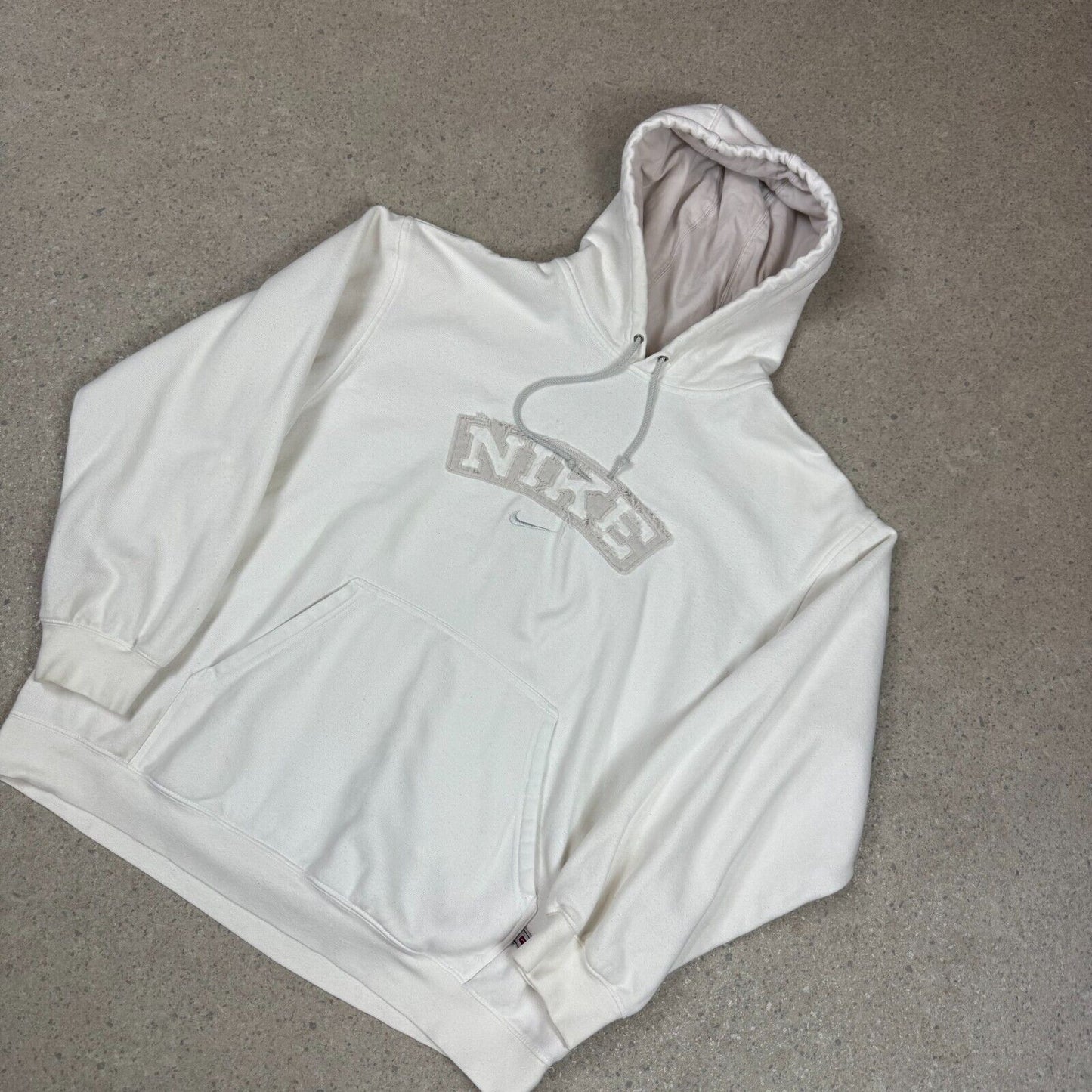 Nike Hoodie XL Y2K Silver Tag Cream Colourway
