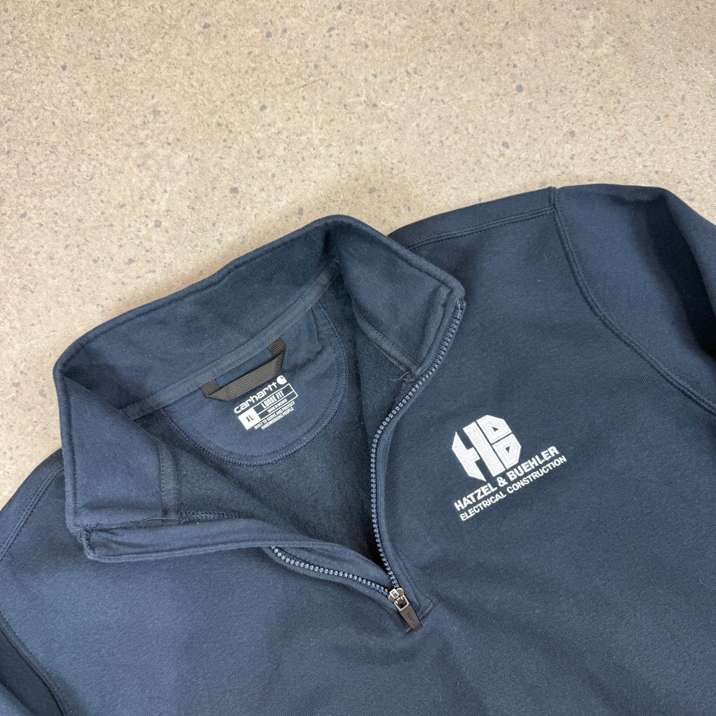 Carhattt 1/4 Zip Jumper XL Navy Colourway Long Sleeve Pocket