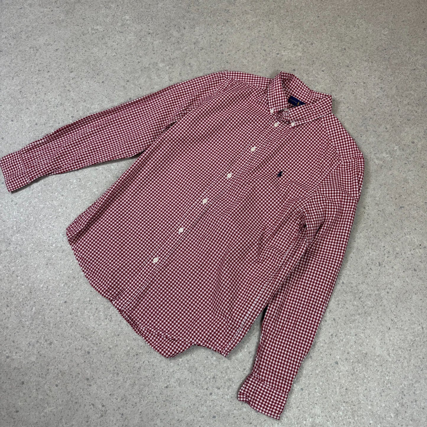 Ralph Lauren Shirt Small Red White Colourway Check Embroidered Logo