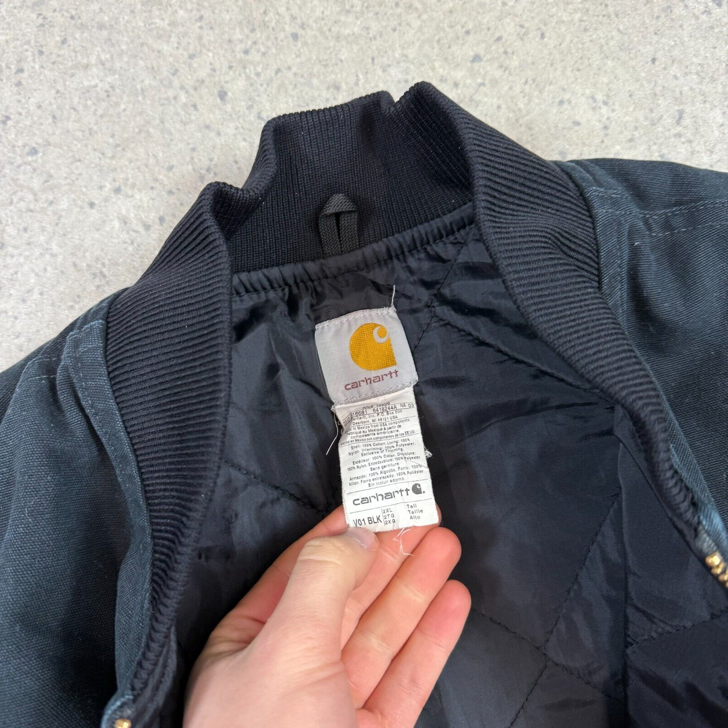 Carhartt Black Winter Vest 2XL Lined Vintage