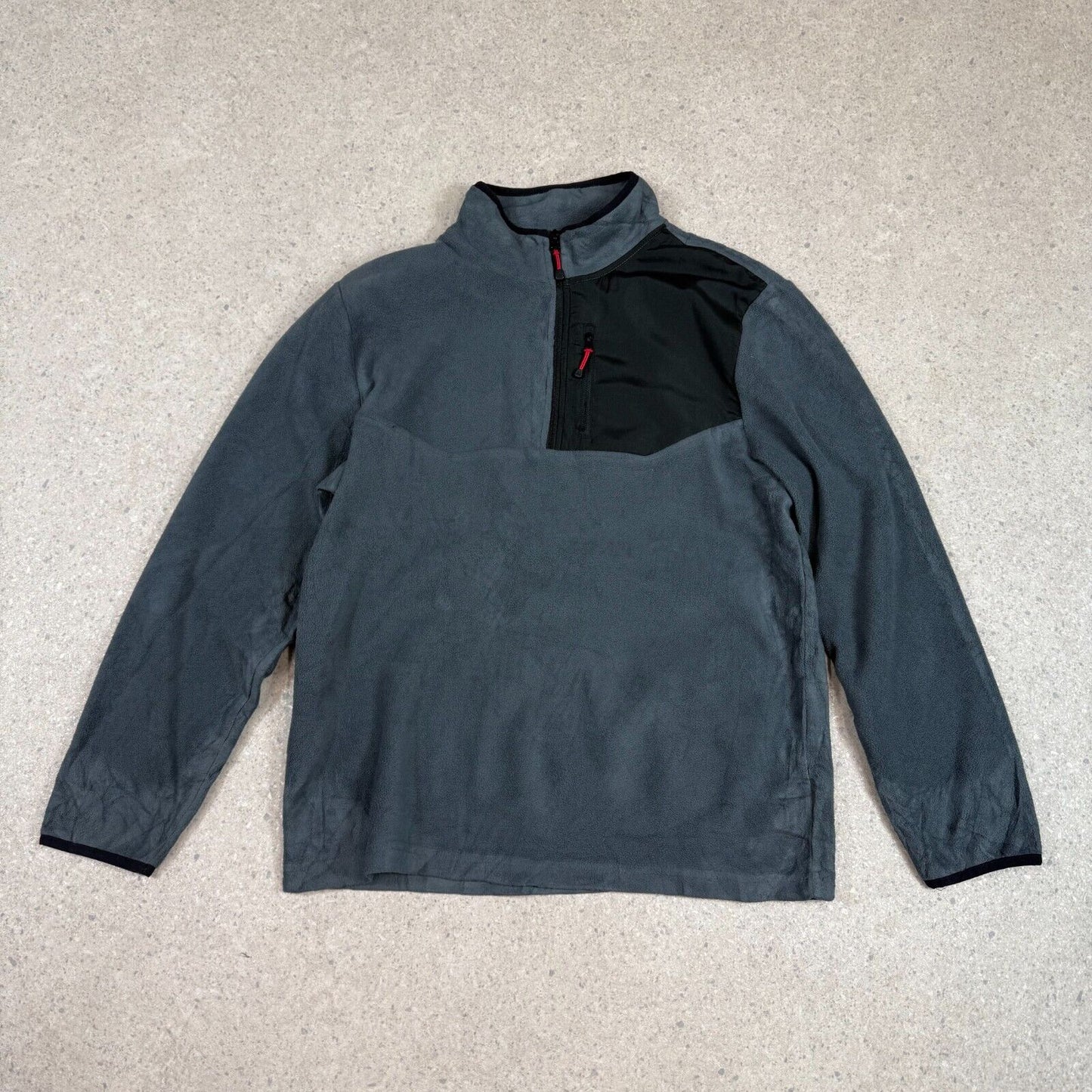 Starter Fleece Medium 1/4 Zip Jumper Grey Black