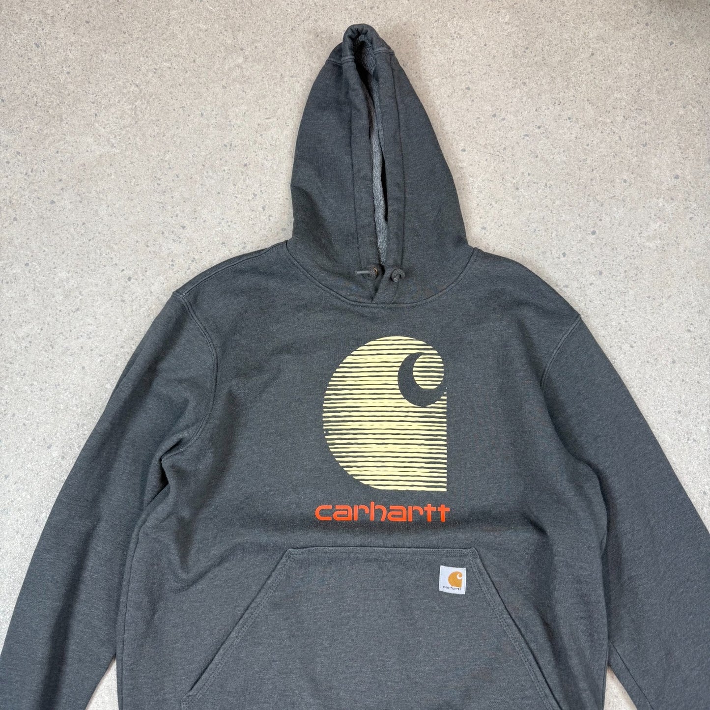 Carhartt Hoodie Large Rain Defender Grey Hooded Pocket