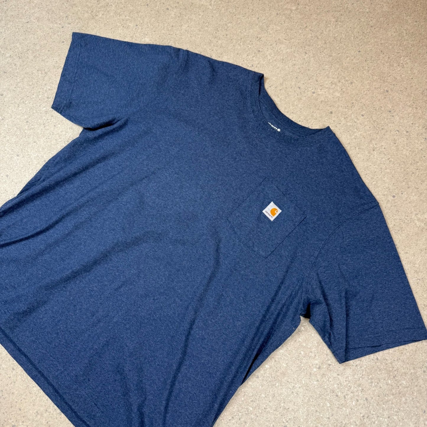 Carhartt Pocket Logo T Shirt 2XL Blue Embroidered Logo