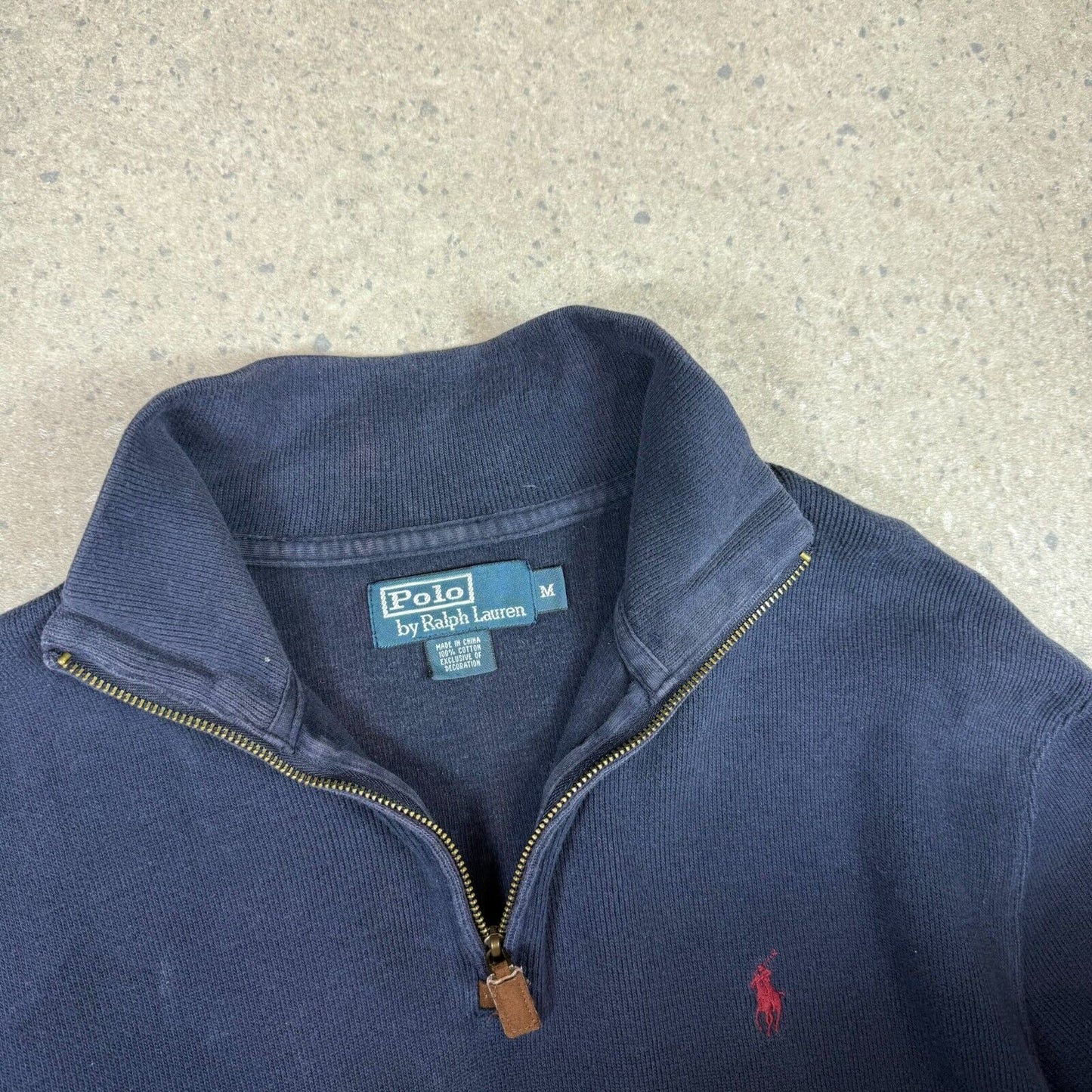 Ralph Lauren 1/4 Zip Jumper Medium Navy