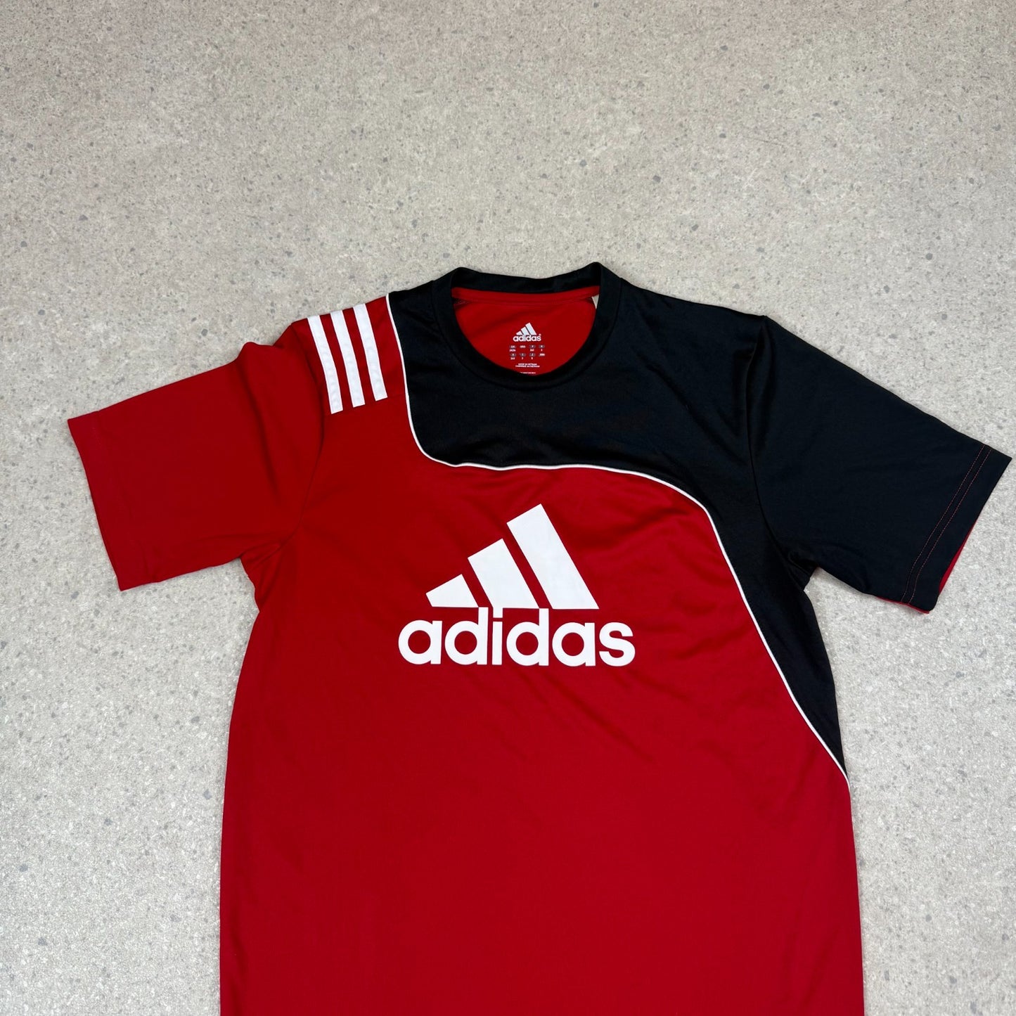 Adidas Clima Fit T Shirt S / M Red and Black Y2K