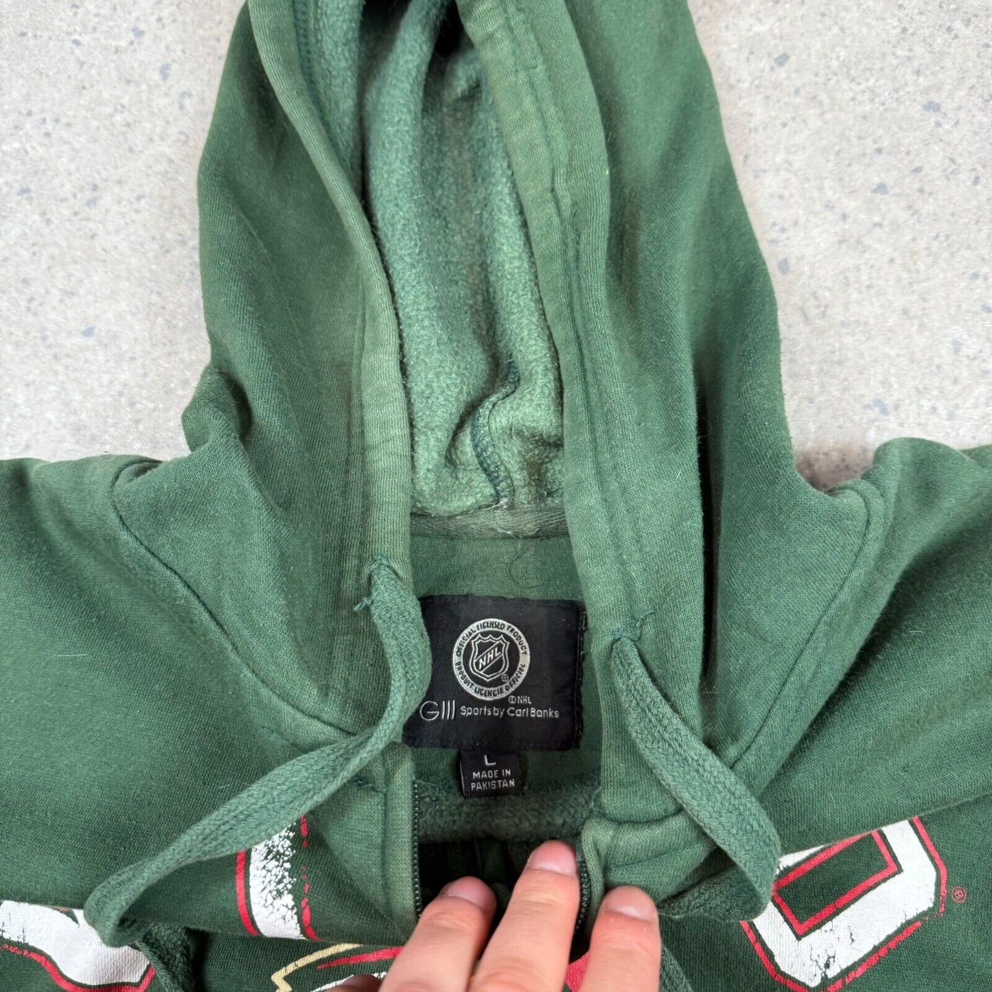 Minnesota Wild NHL Full Zip Hoodie Large Green