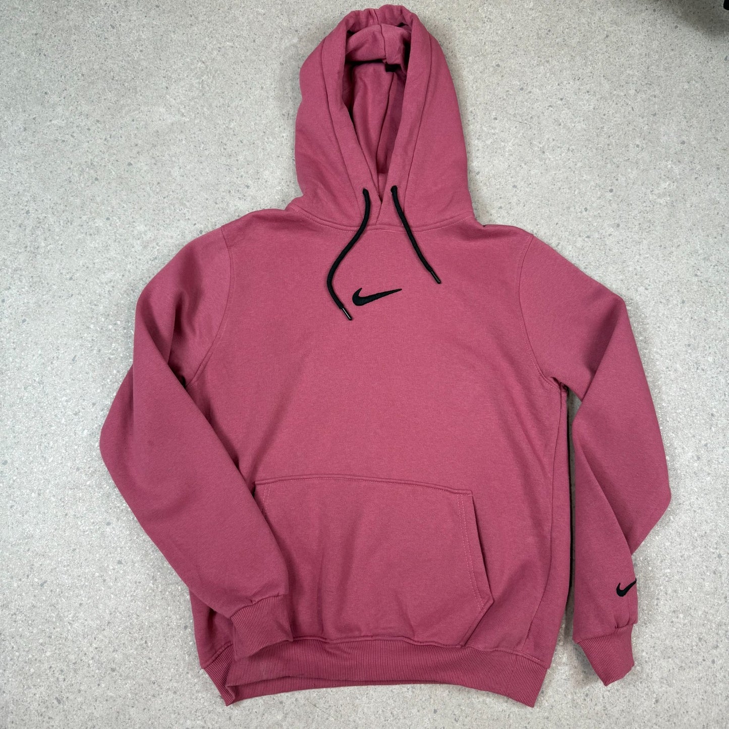 Nike Centre Swoosh Hoodie Medium Pink Colourway Heavyweight Vintage