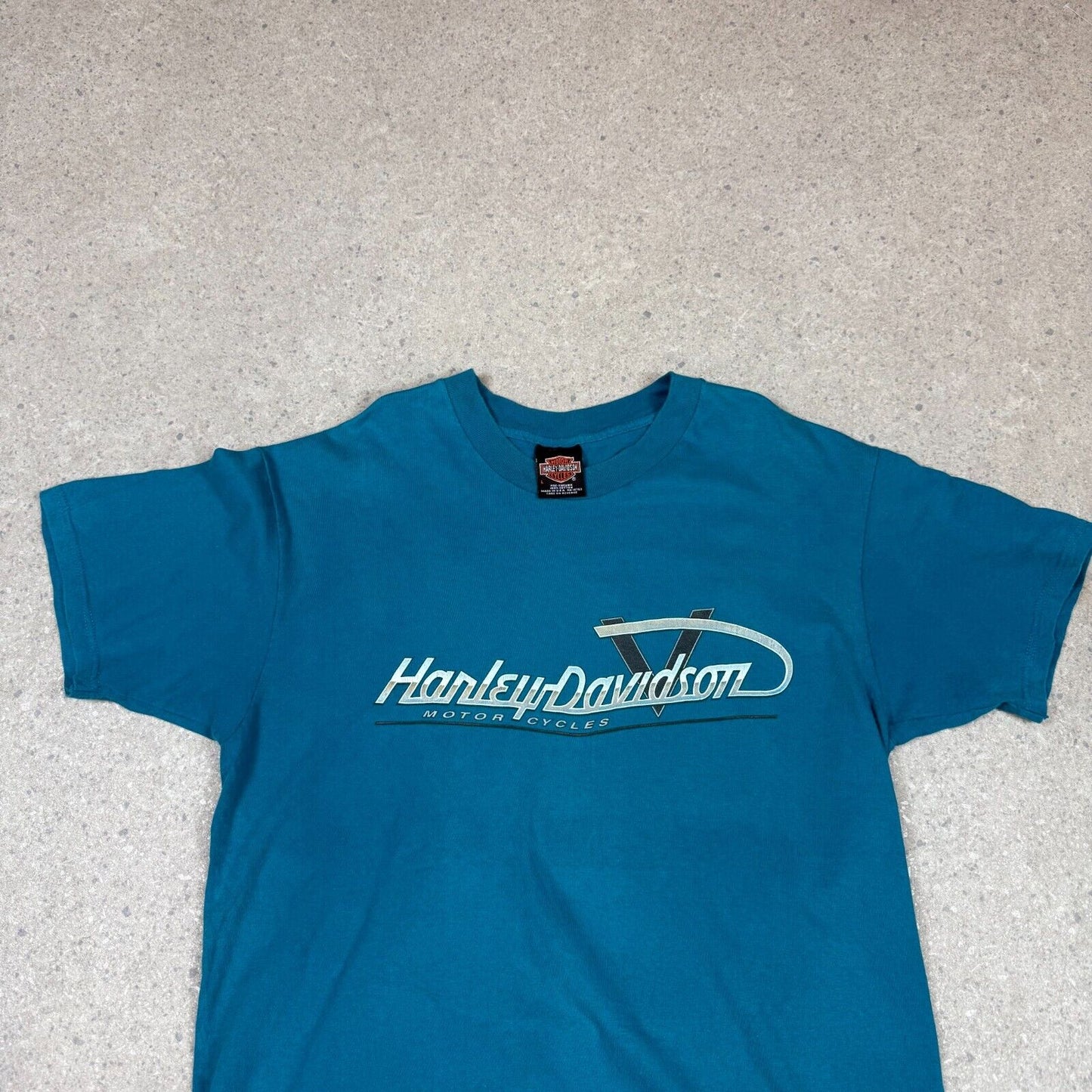 Harley Davidson T Shirt Large Vintage South Carolina Blue Colourway Made in USA