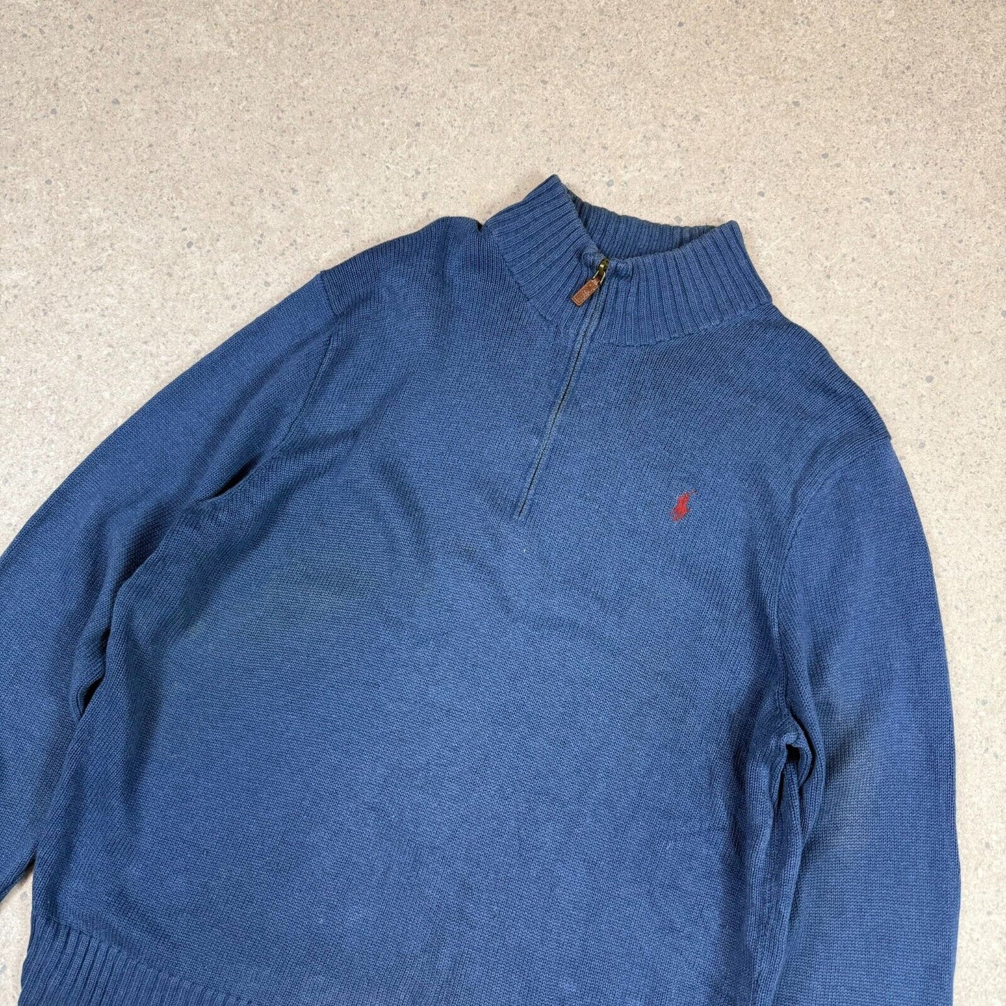 Ralph Lauren 1/4 Zip Jumper Large Blue