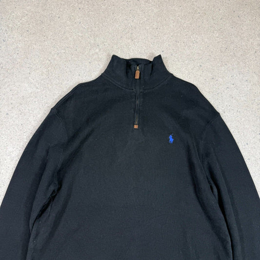 Ralph Lauren 1/4 Zip Jumper Medium Black