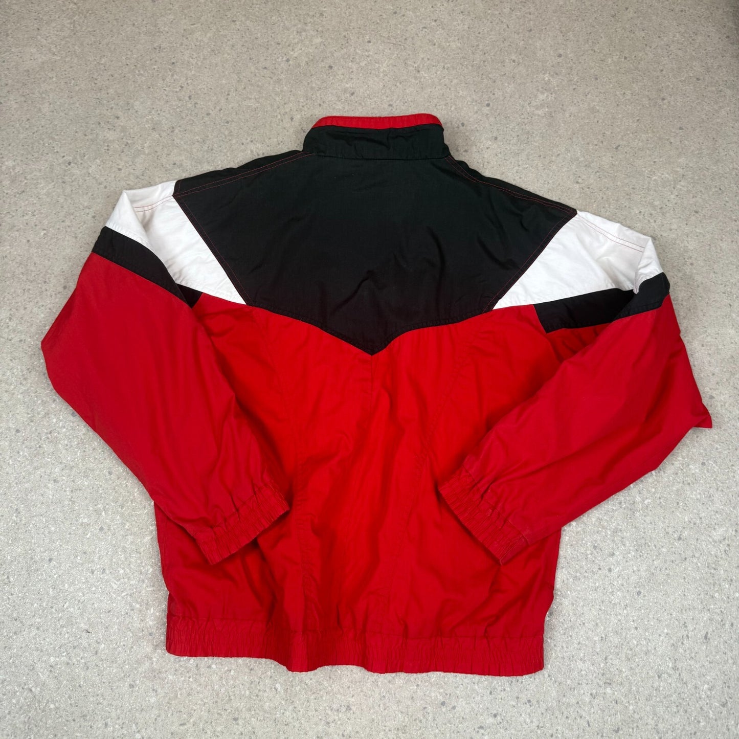 Puma Windbreaker Jacket Large Red Black Colourway Y2K Full Zip