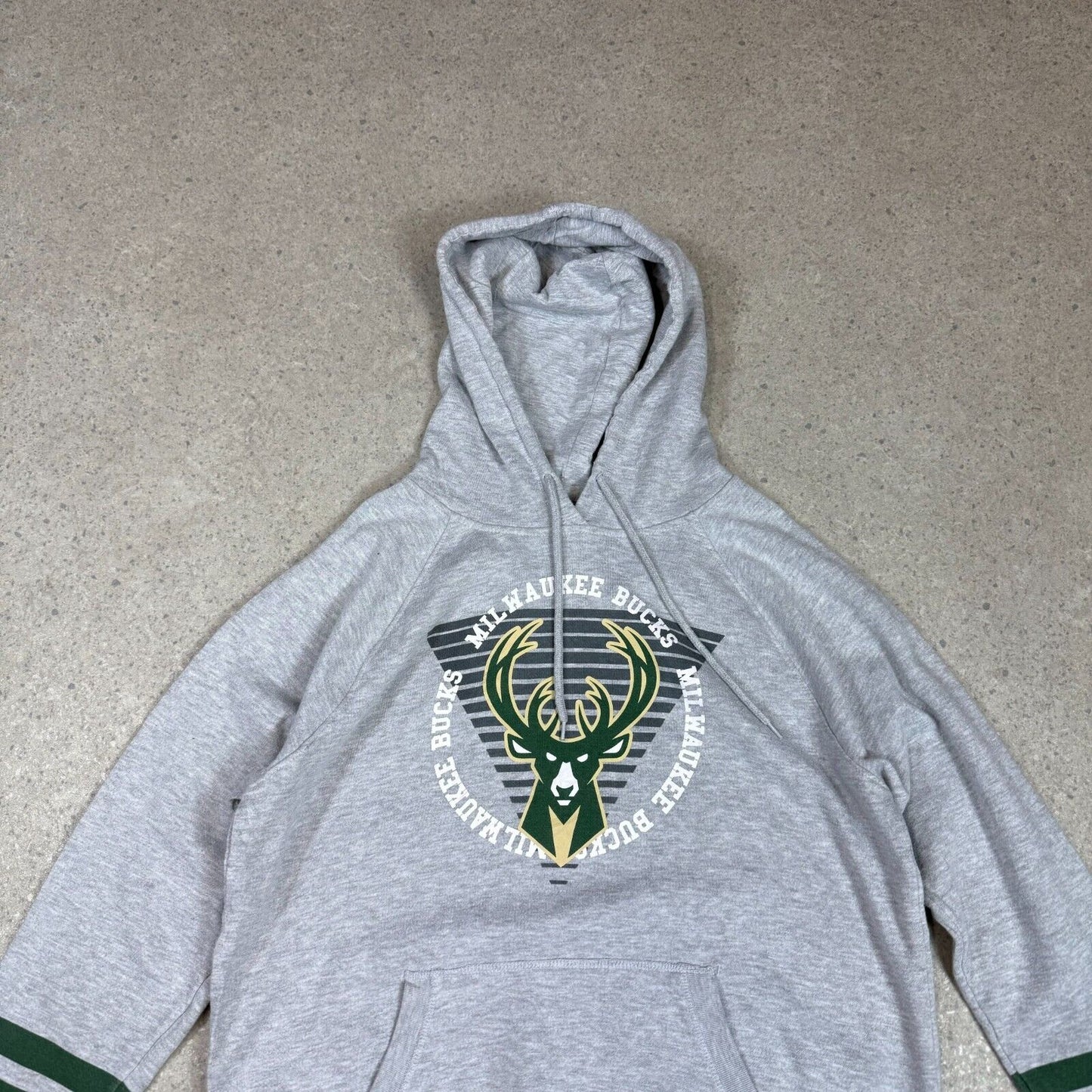 Milwaukee Bucks NBA Ultra Game Hoodie Medium Grey