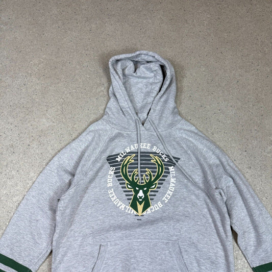 Milwaukee Bucks NBA Ultra Game Hoodie Medium Grey