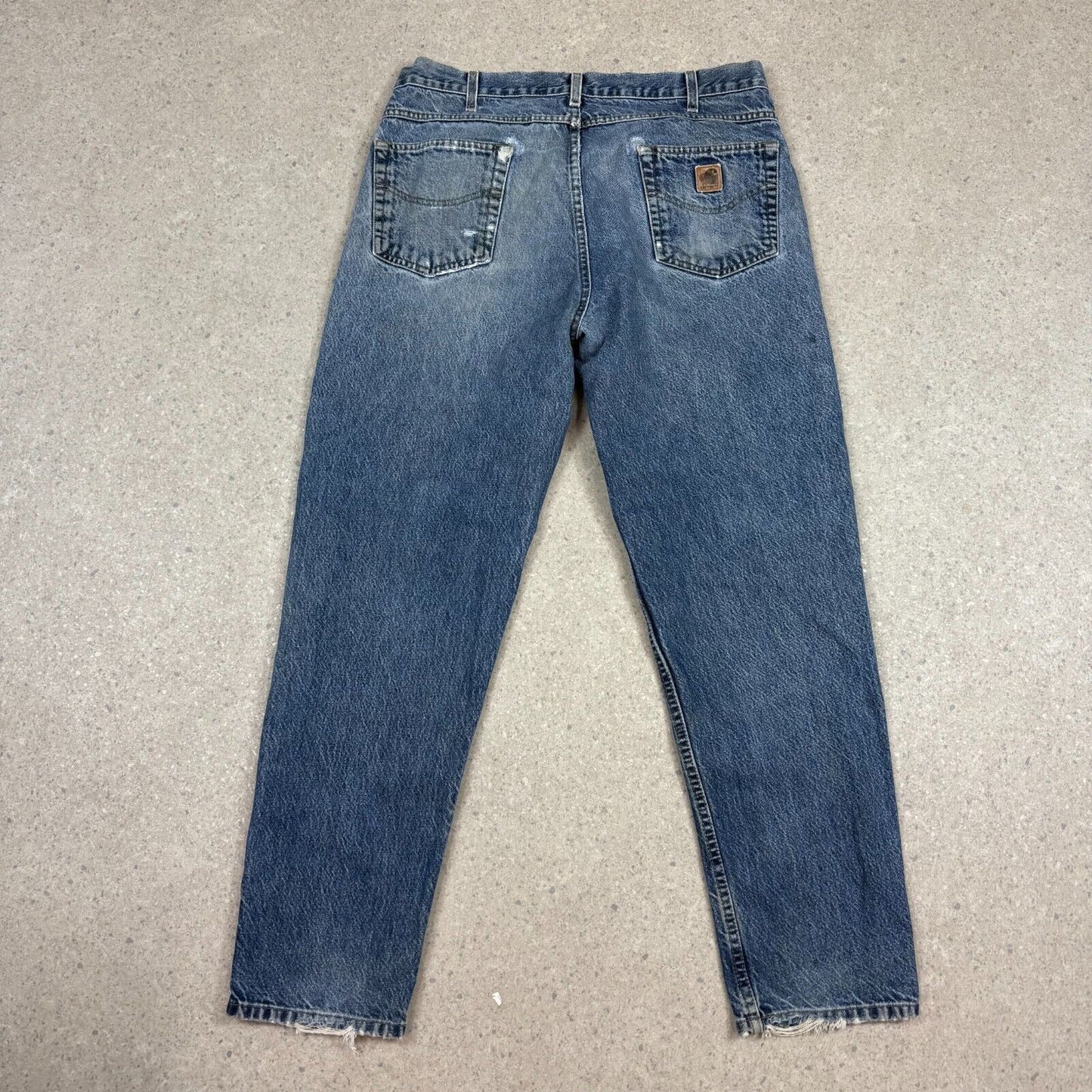 Carhartt Denim Jeans 36x30 Blue Distress Baggy Fit