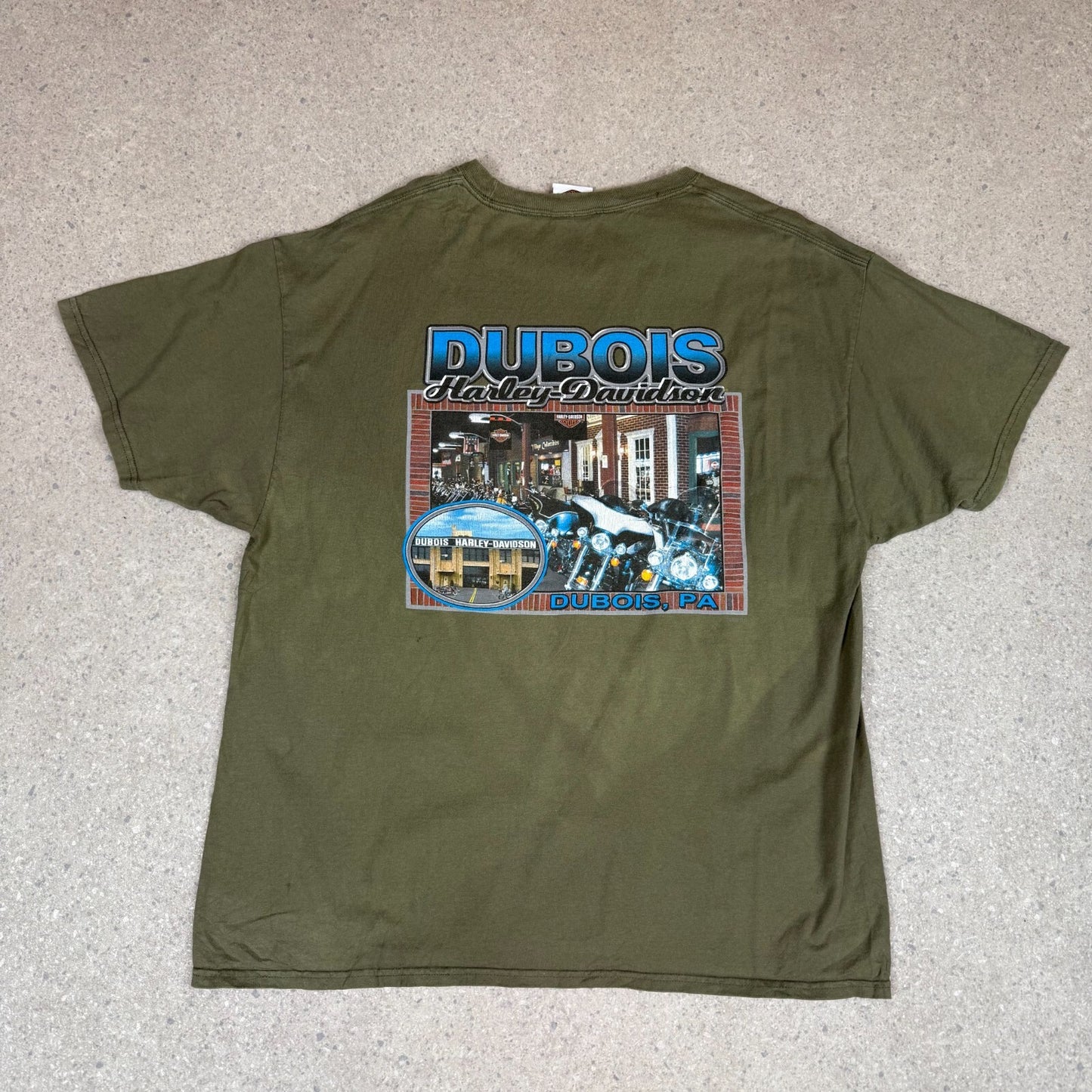 Harley Davidson T Shirt XLDubois PA USA Khaki Green Colourway