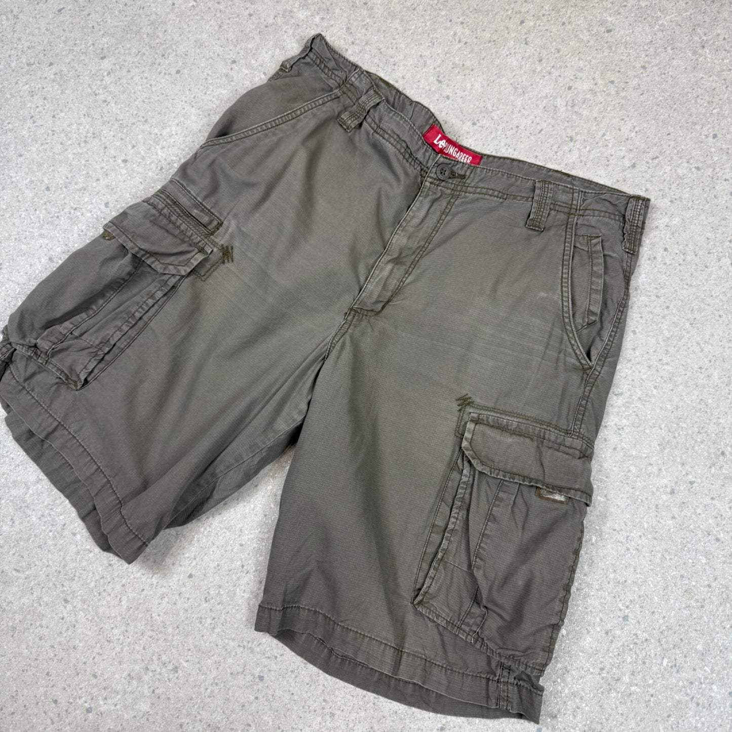 Lee Cargo Shorts 36” Brown Colourway Baggy Fit Pockets
