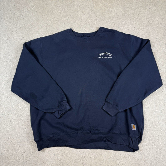 Carhartt Sweatshirt 2XL Navy Heavy Weight Sweater