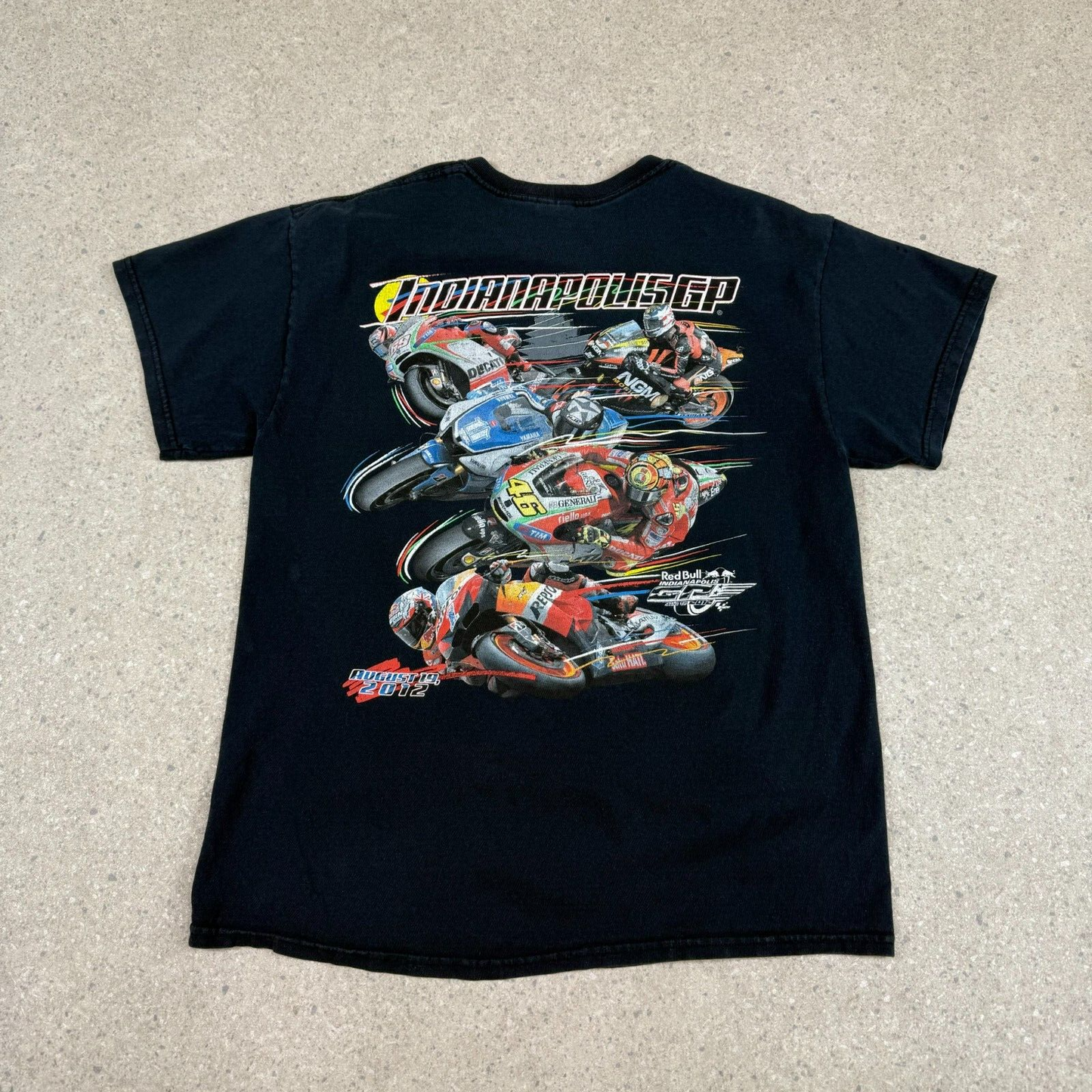 Red Bull Indianapolis GP T Shirt Large Navy 2012