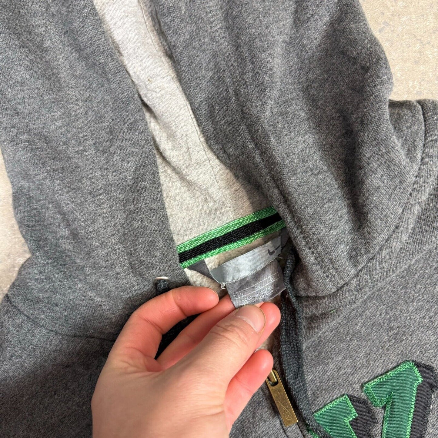 Nike Hoodie Full Zip XL Grey Zip Up Hooded Pocket