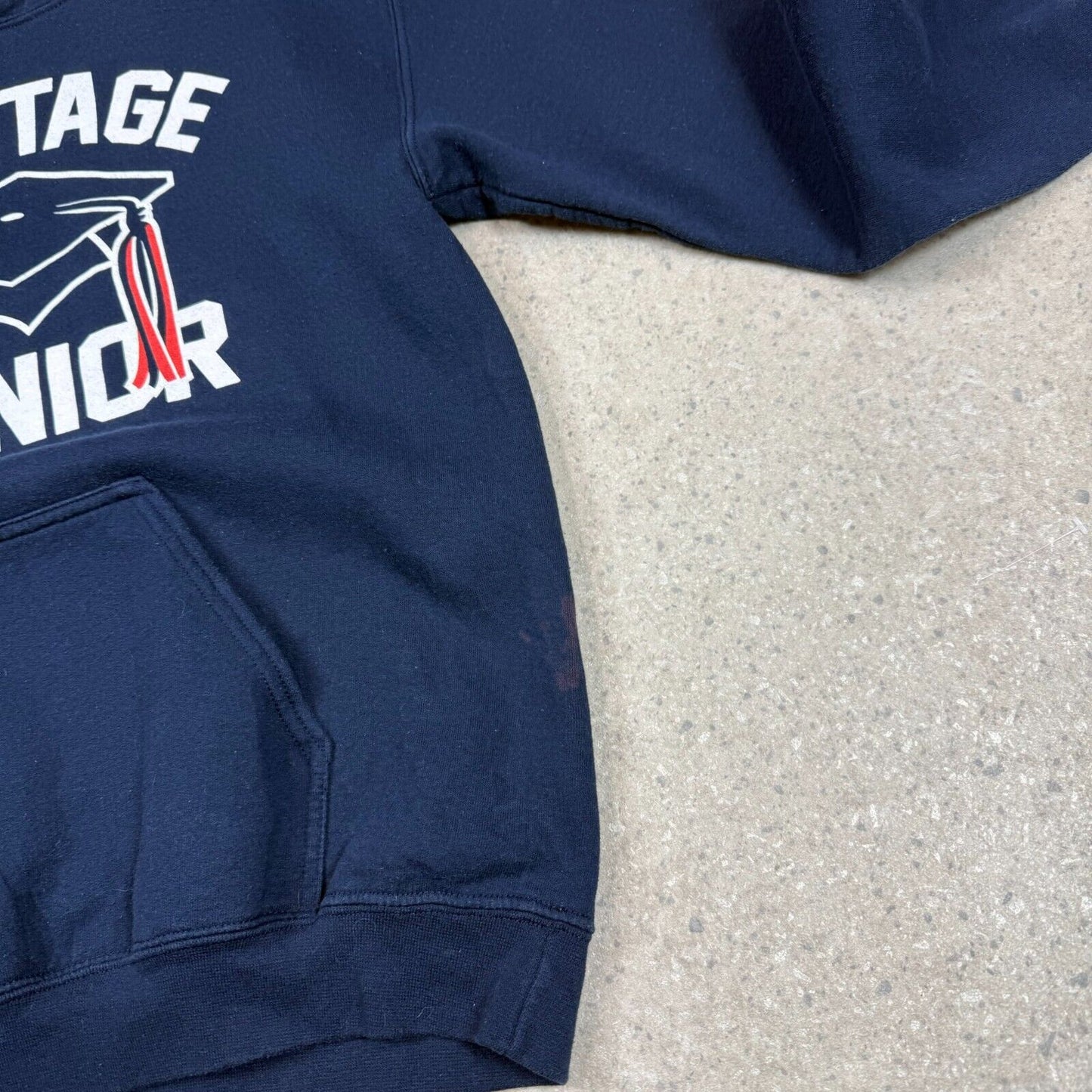 Heritage College USA Hoodie Small Navy colourway