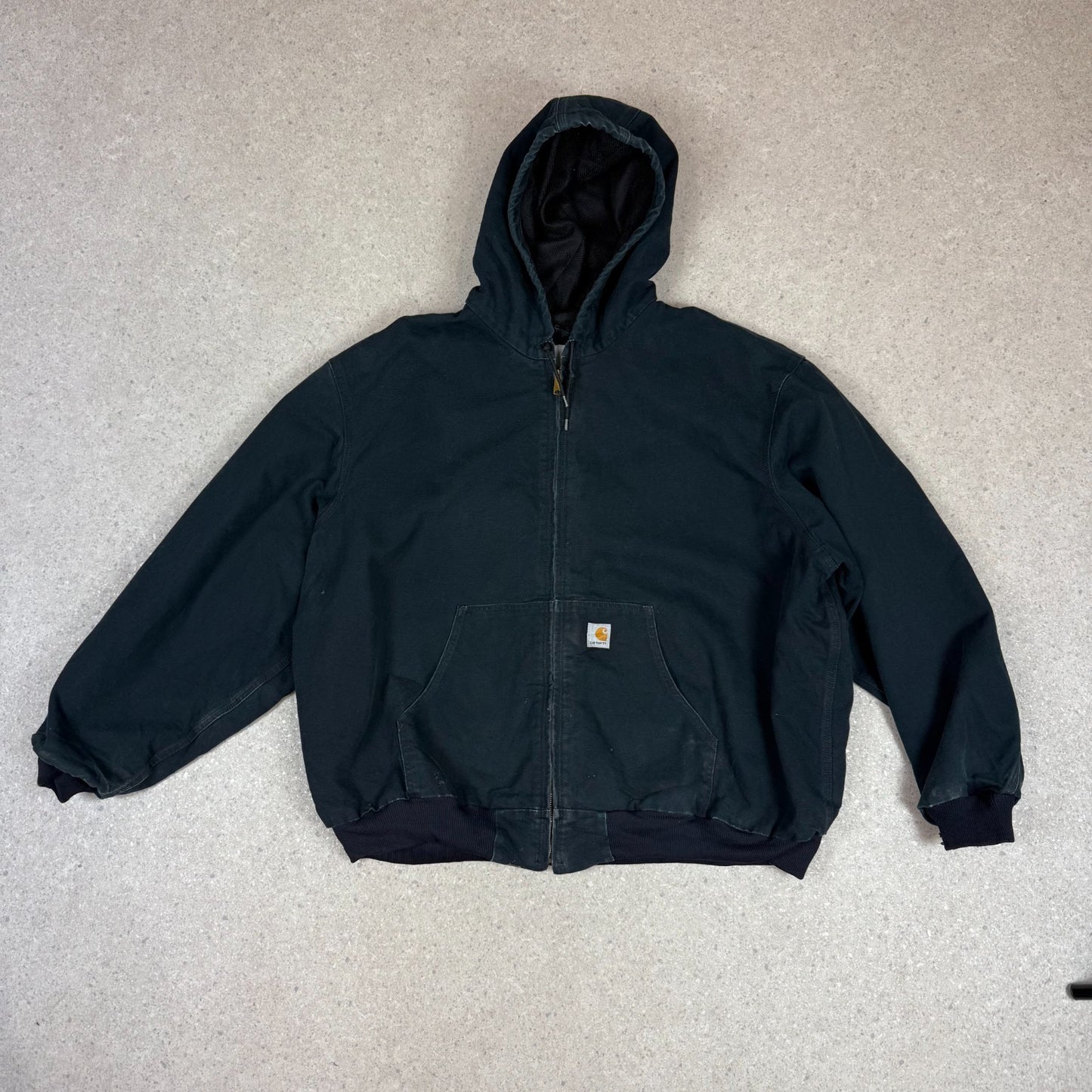 Carhartt Active Jacket 4XL J131BLK Rare Size Heavyweight Hooded Full Zip