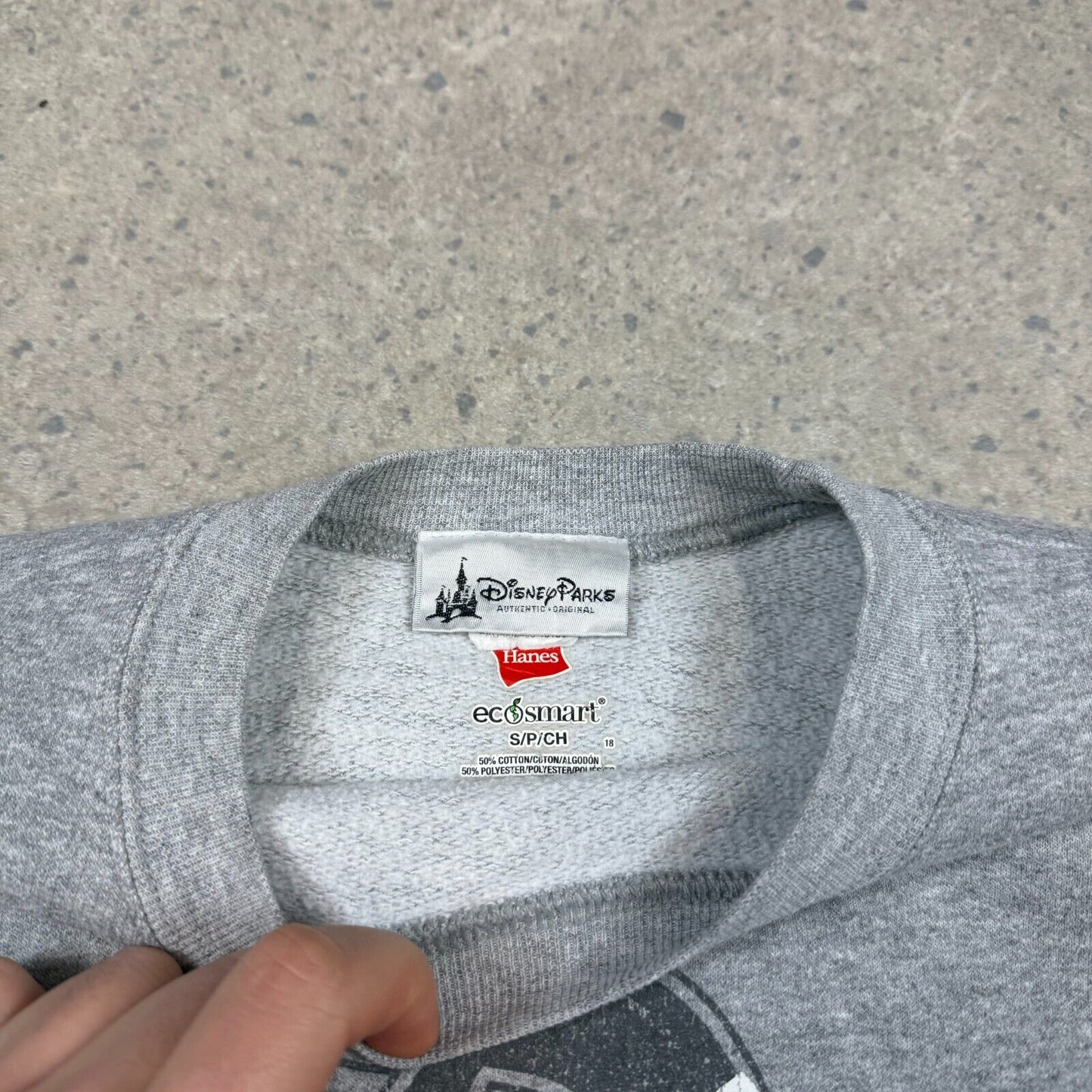 Disneyland Parks Resort Sweatshirt Small Gray Mickey Mouse Trip Y2K Crew Neck