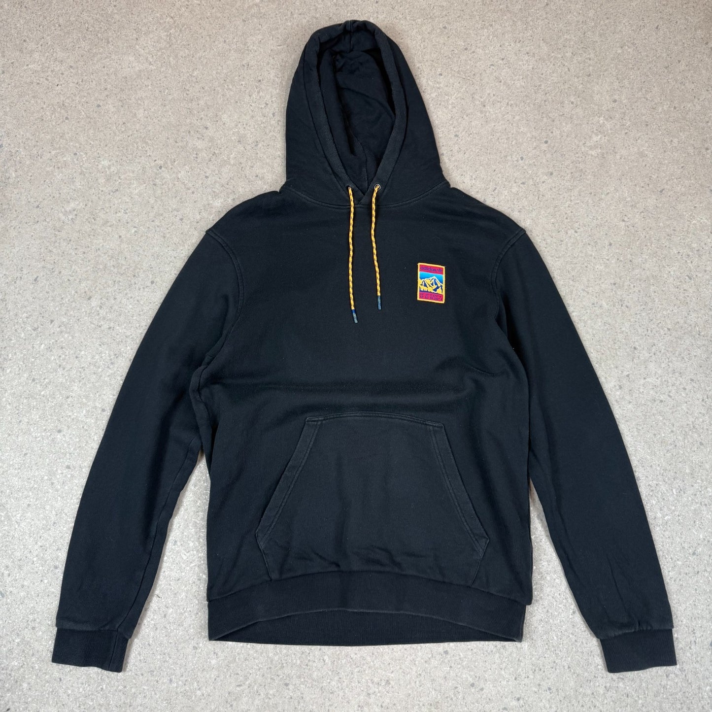 Adidas Adventure Hoodie Medium Black Colourway Embroidered Logo Hooded Pocket