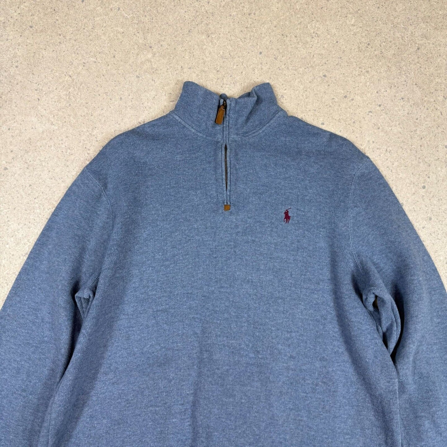 Ralph Lauren 1/4 Zip Jumper Large Blue