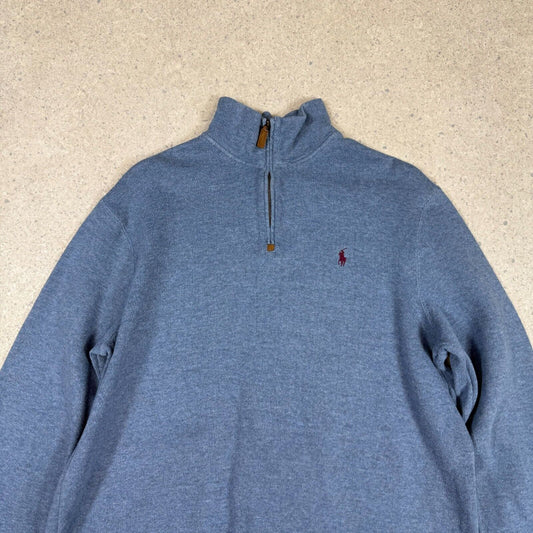 Ralph Lauren 1/4 Zip Jumper Large Blue