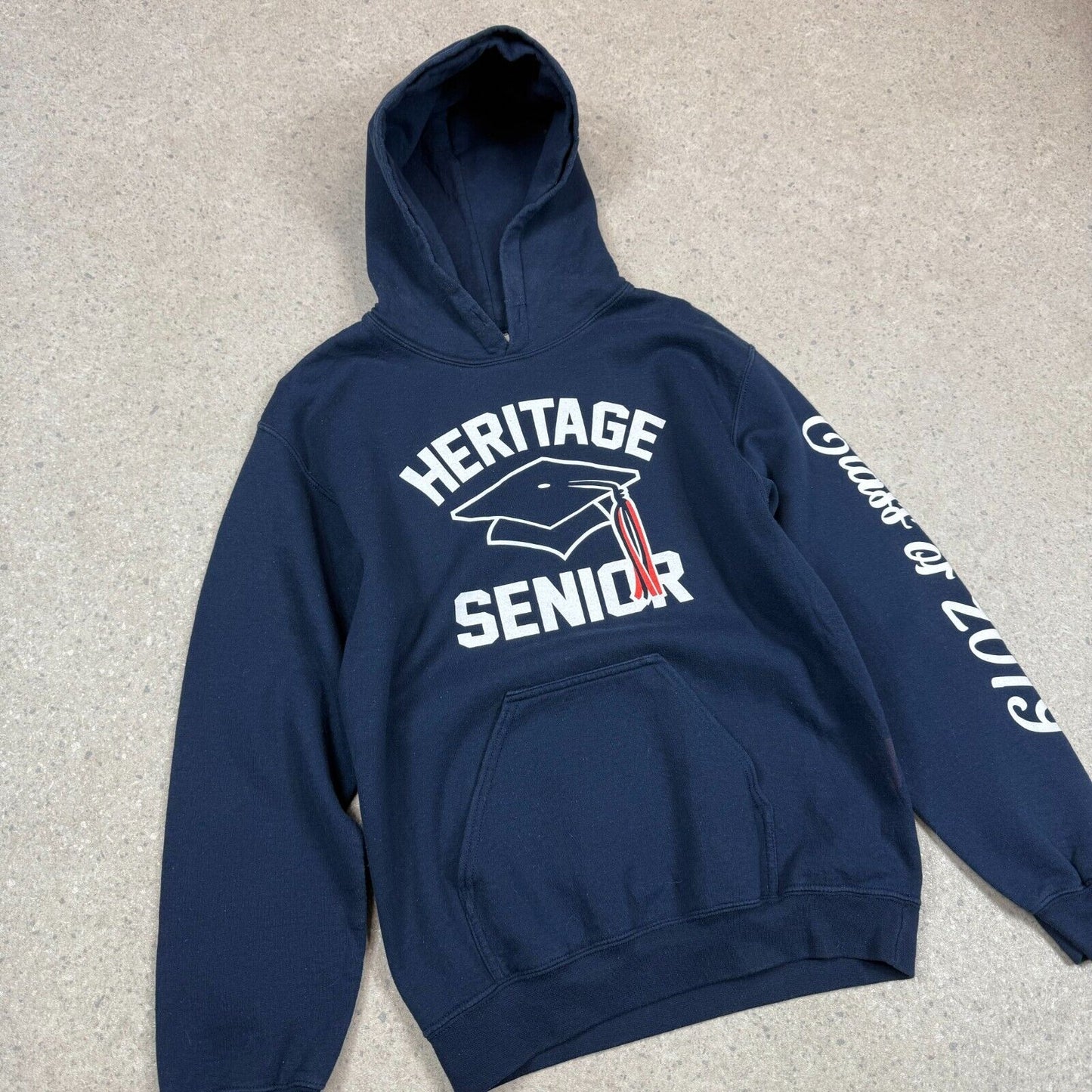 Heritage College USA Hoodie Small Navy colourway
