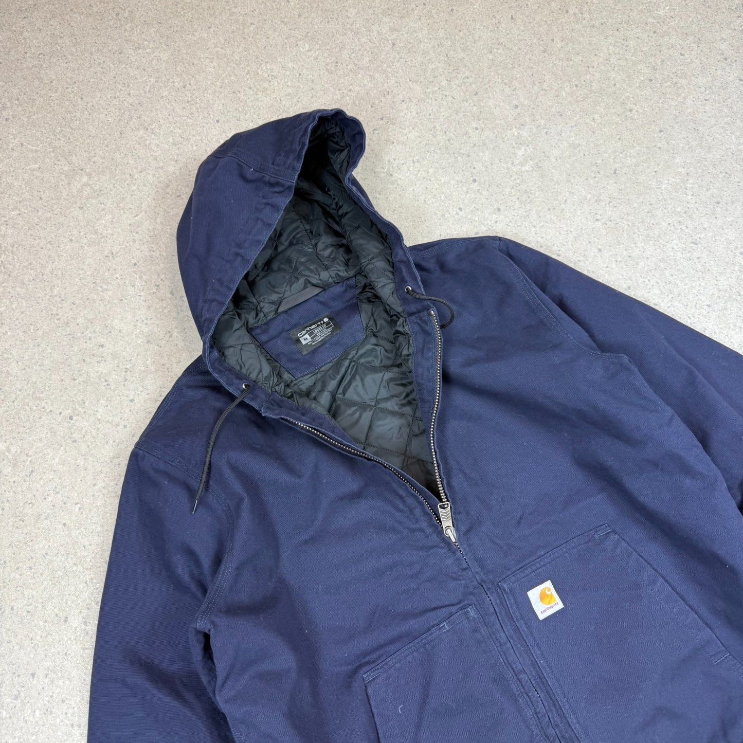Carhartt Active Jacket Medium Navy Colourway Loose Fit Hooded