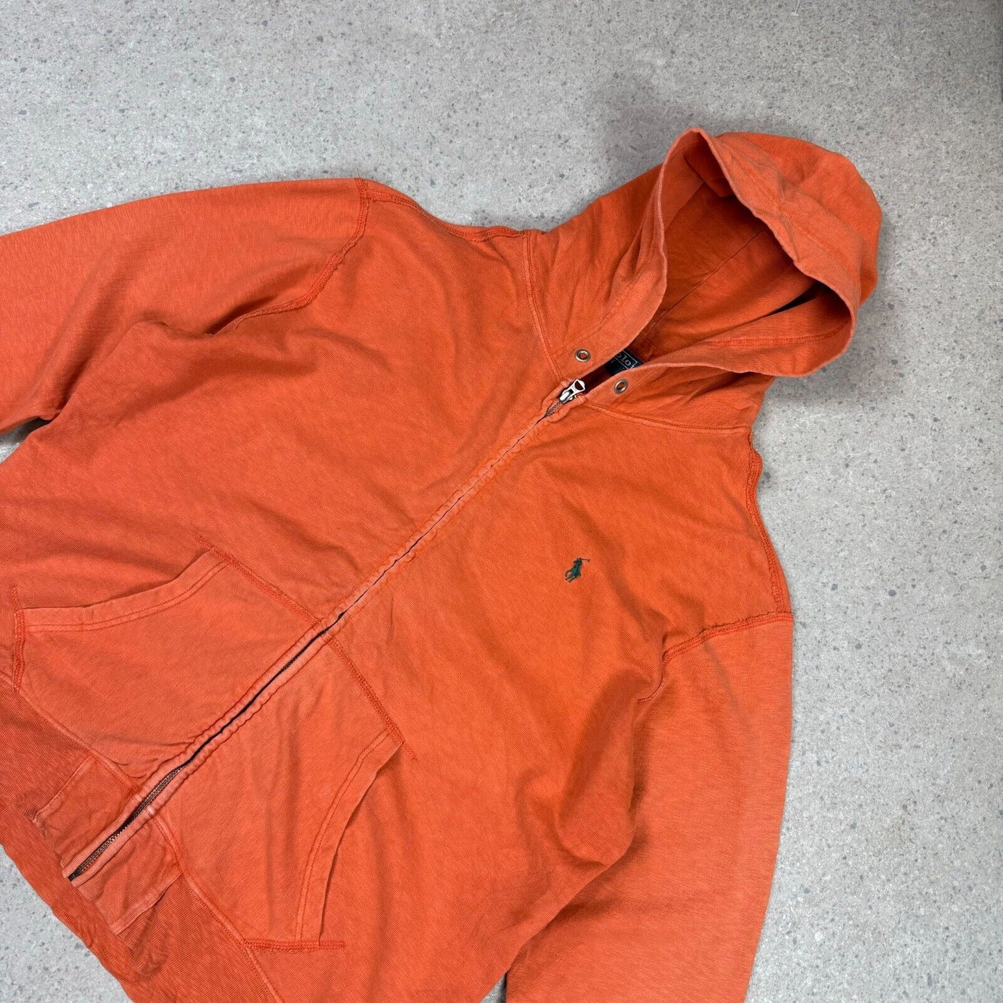 Ralph Lauren Hoodie XL Orange Zip Up