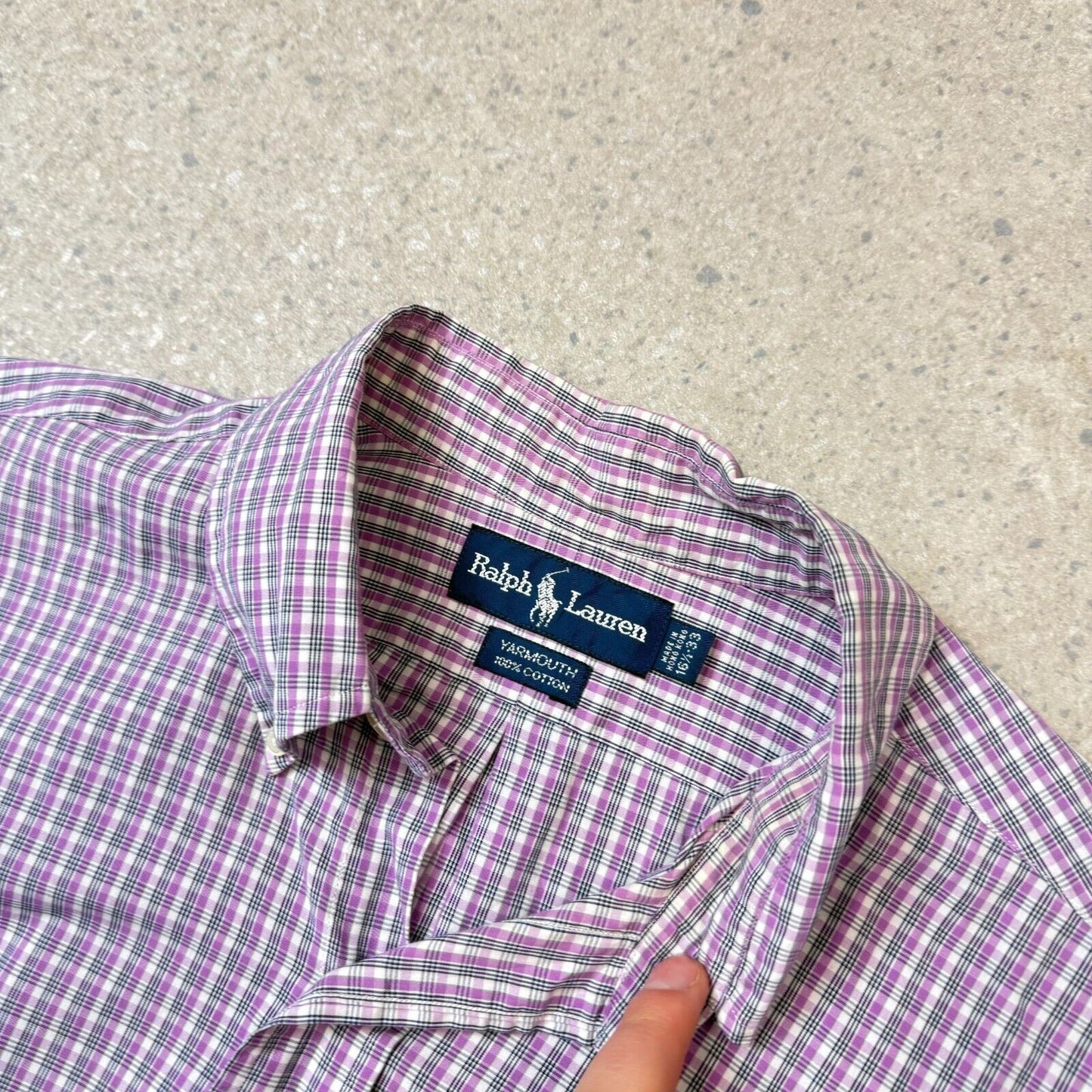 Ralph Lauren Shirt Large Purple Check