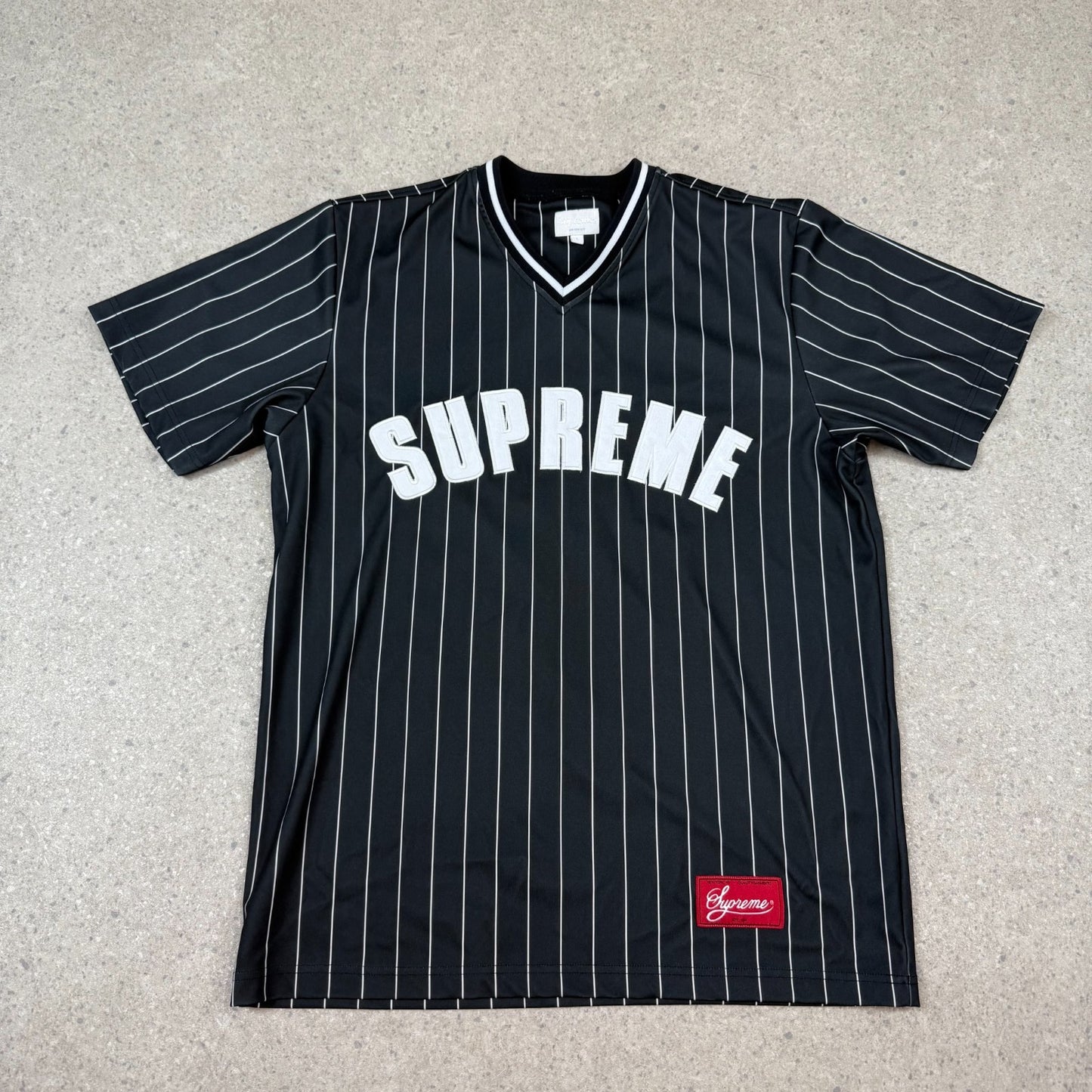 Supreme Baseball Jersey 2017 Large Black White Oversized Fit